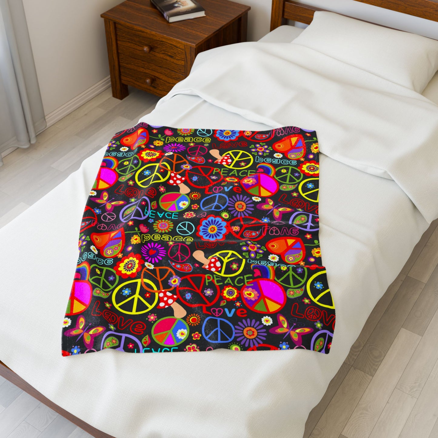 Hippie - Velveteen Plush Blanket