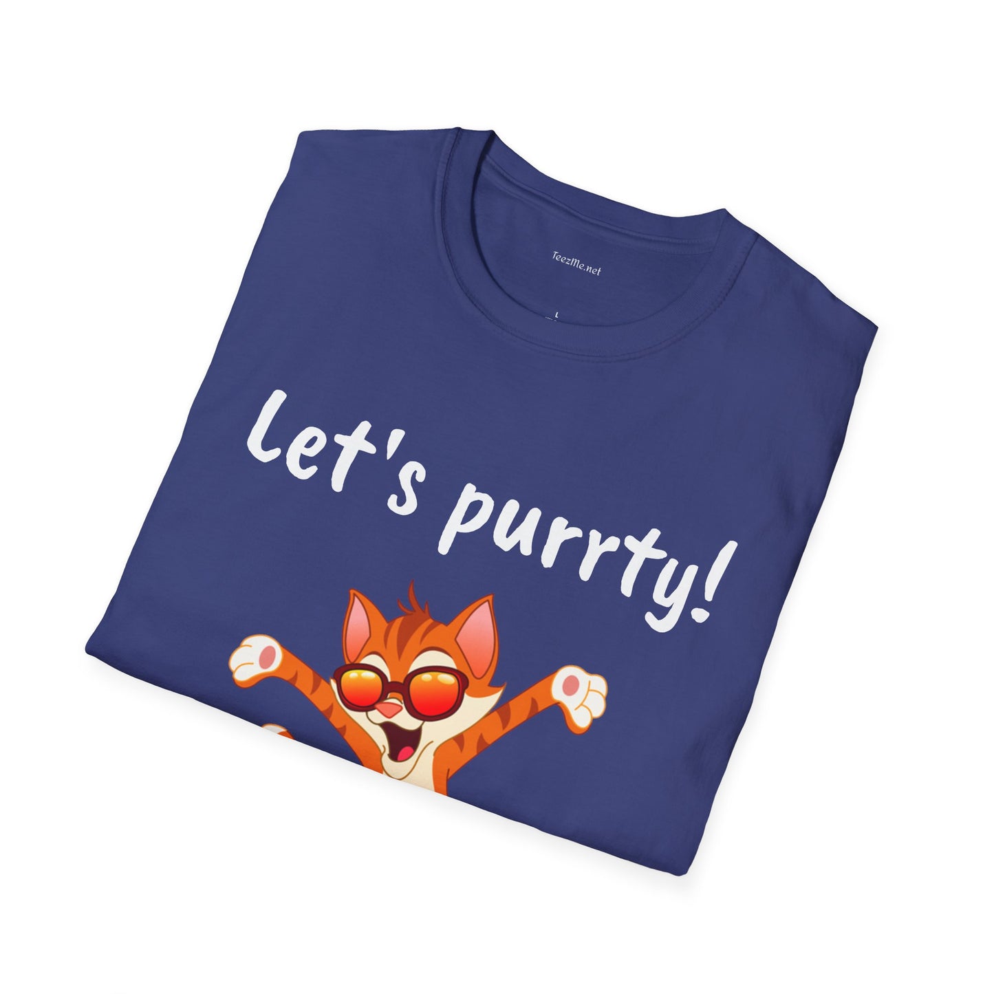 Let's purrty! - Unisex Softstyle T-Shirt 100% Cotton Graphic