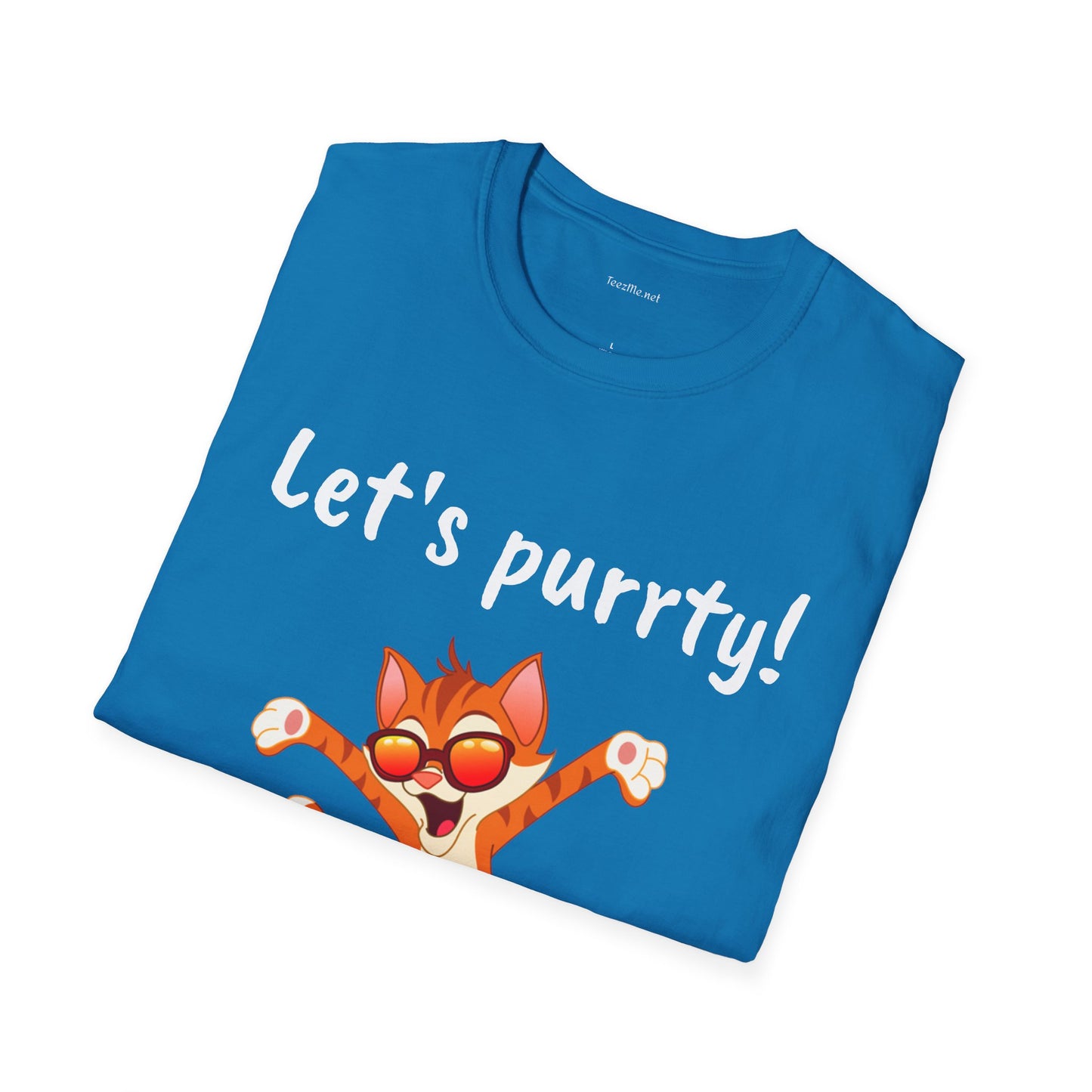 Let's purrty! - Unisex Softstyle T-Shirt 100% Cotton Graphic