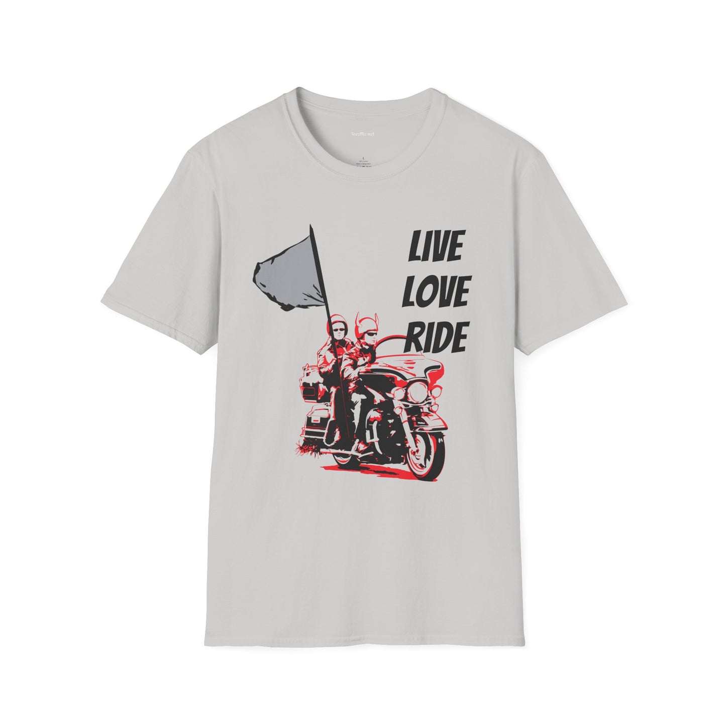 Live Love Ride - Unisex Softstyle T-Shirt 100% Cotton Graphic Motorcycle Harley