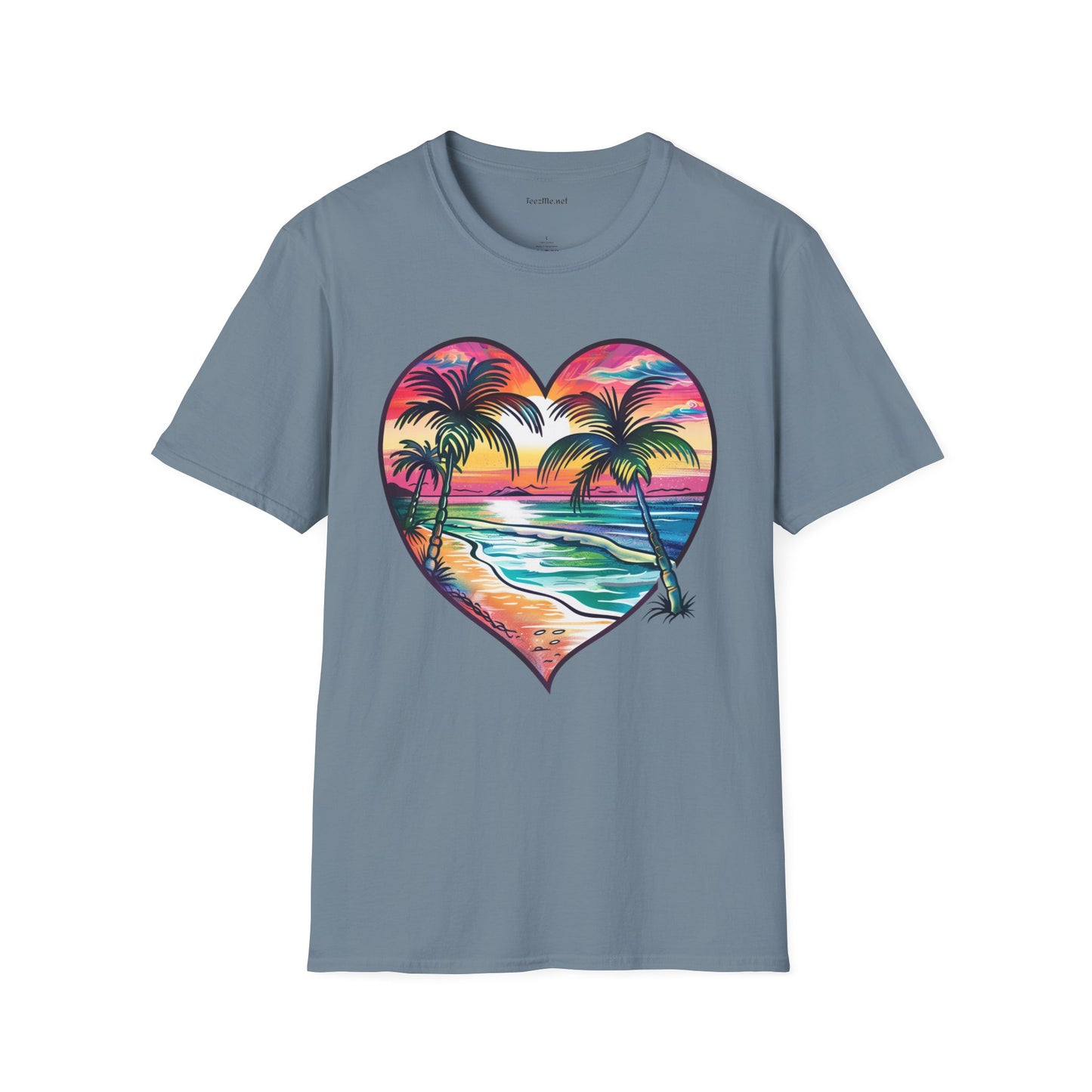 Beach Watercolor2 Unisex Soft T-Shirt 100% Cotton Graphic