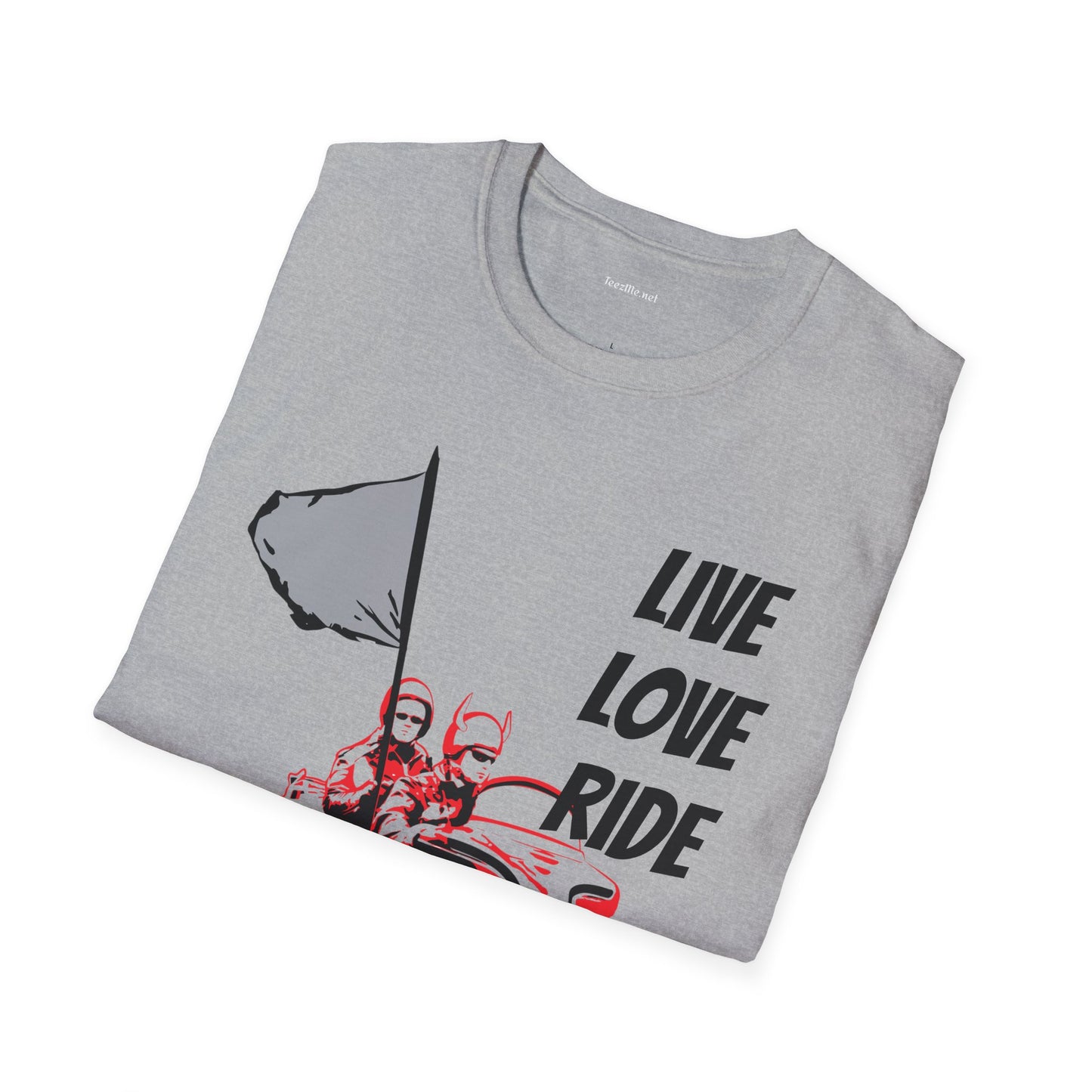 Live Love Ride - Unisex Softstyle T-Shirt 100% Cotton Graphic Motorcycle Harley