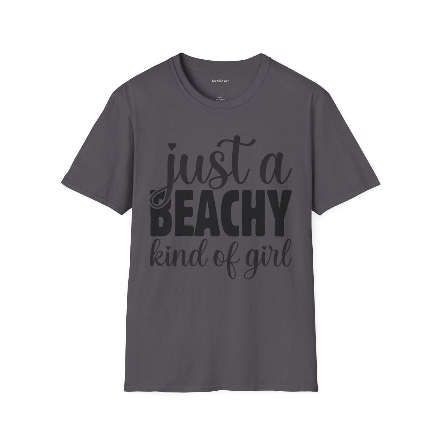 Just a BEACHY kind of girl Unisex Softstyle T-Shirt 100% Cotton Graphic