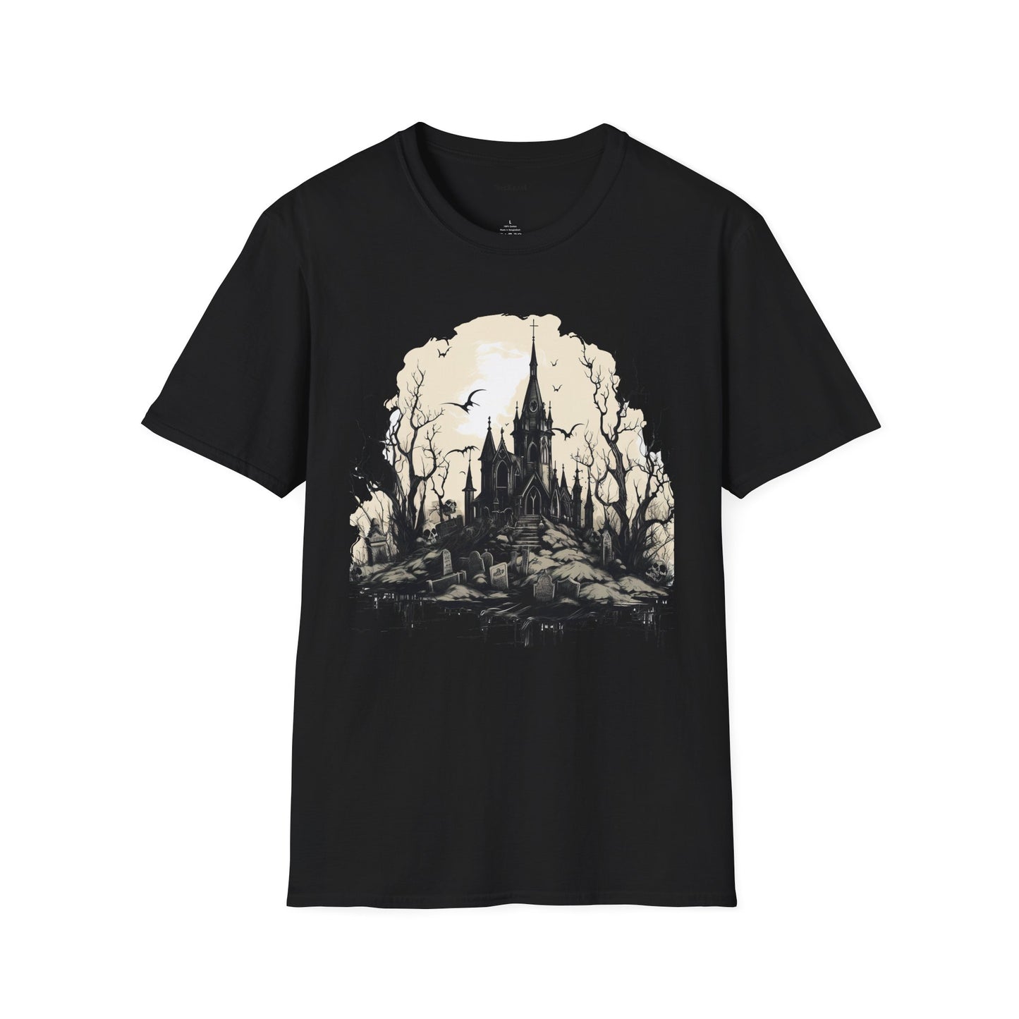 Gothic Castle - Unisex Softstyle T-Shirt 100% Cotton Graphic