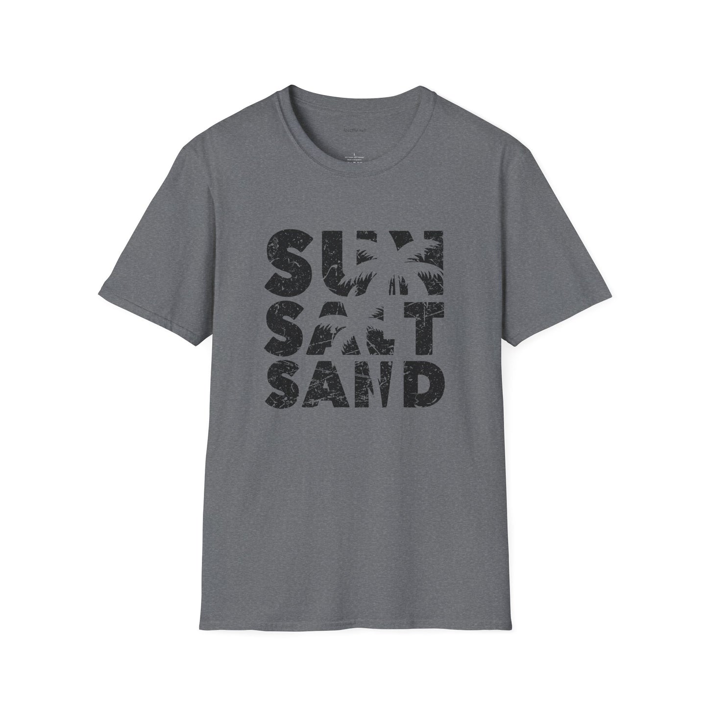 Sun Salt Sand - Unisex Softstyle T-Shirt 100% Cotton Graphic