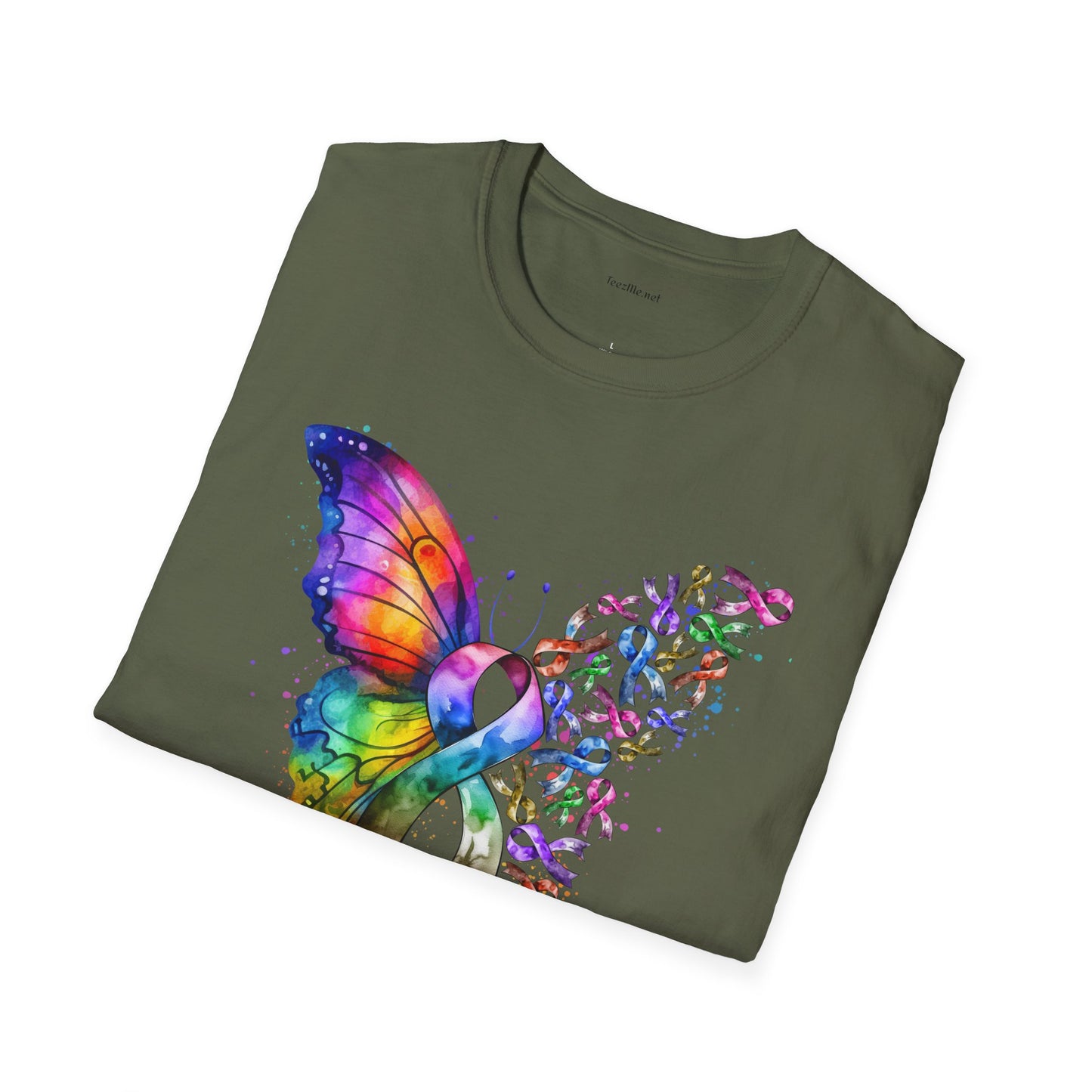 Fight Cancer - Unisex Softstyle T-Shirt 100% Cotton Graphic