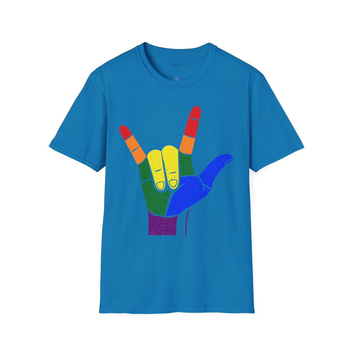 ASL Love LGBT  - Unisex Softstyle T-Shirt 100% Cotton Graphic