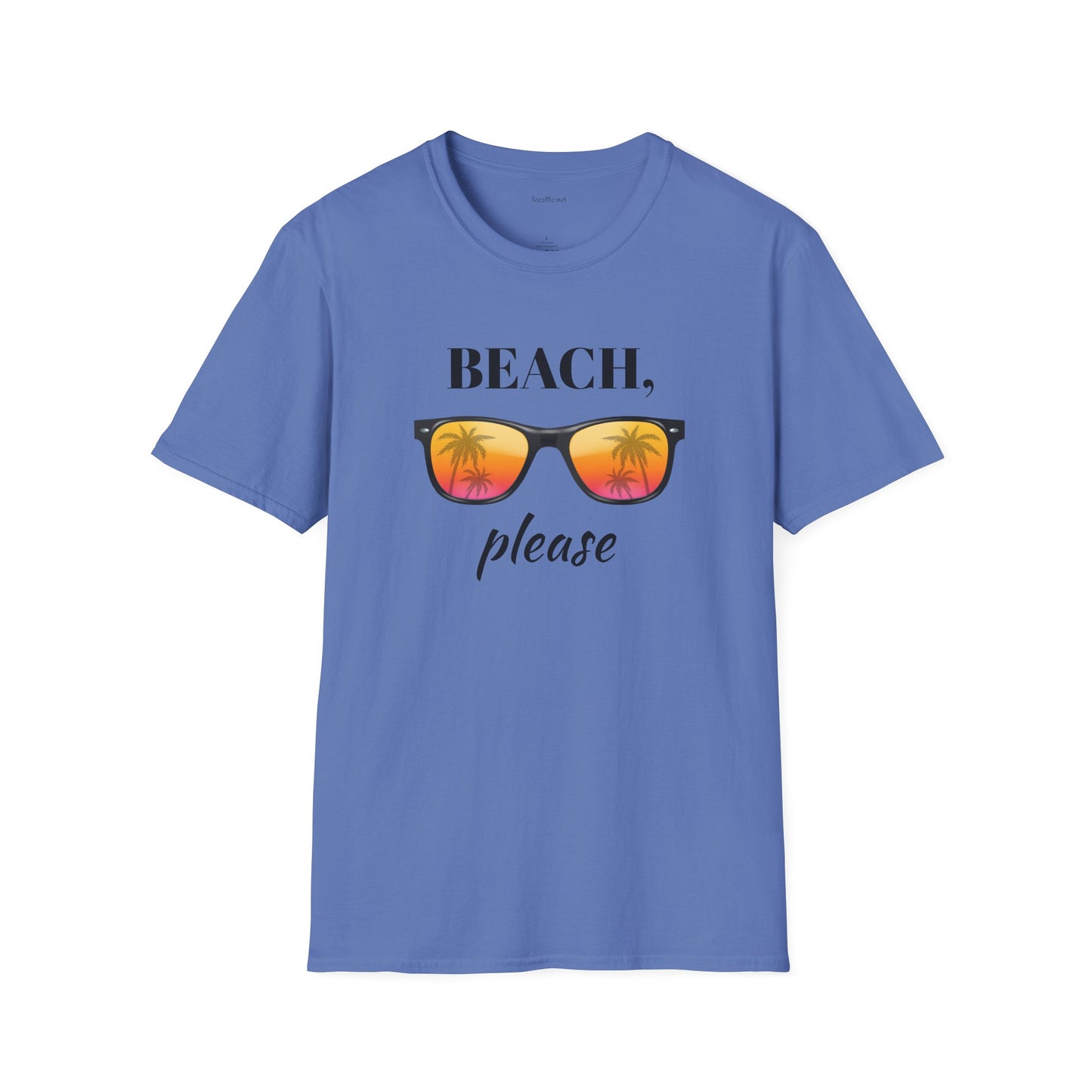 Beach please - Unisex Softstyle T-Shirt 100% Cotton Graphic