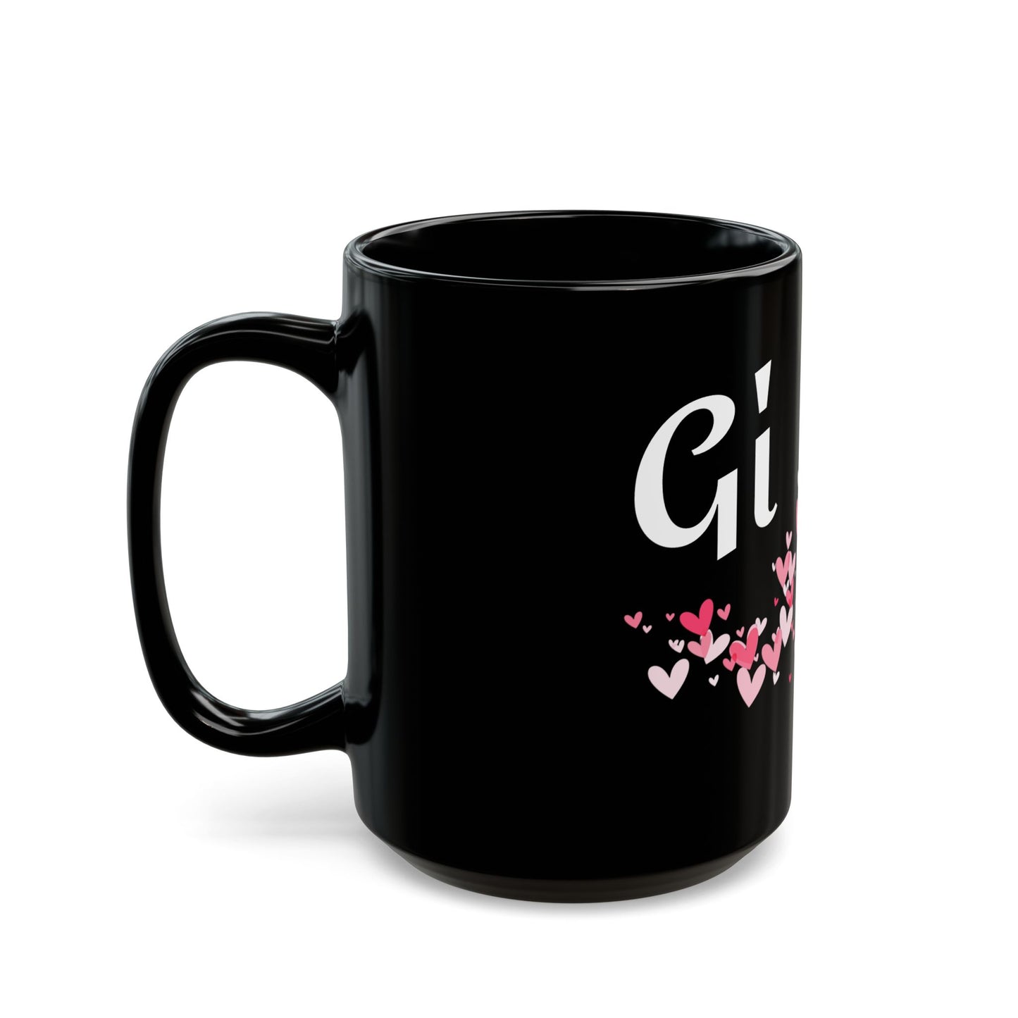 GiGi with hearts - Black Mug (11oz, 15oz) #Coffee #Tea