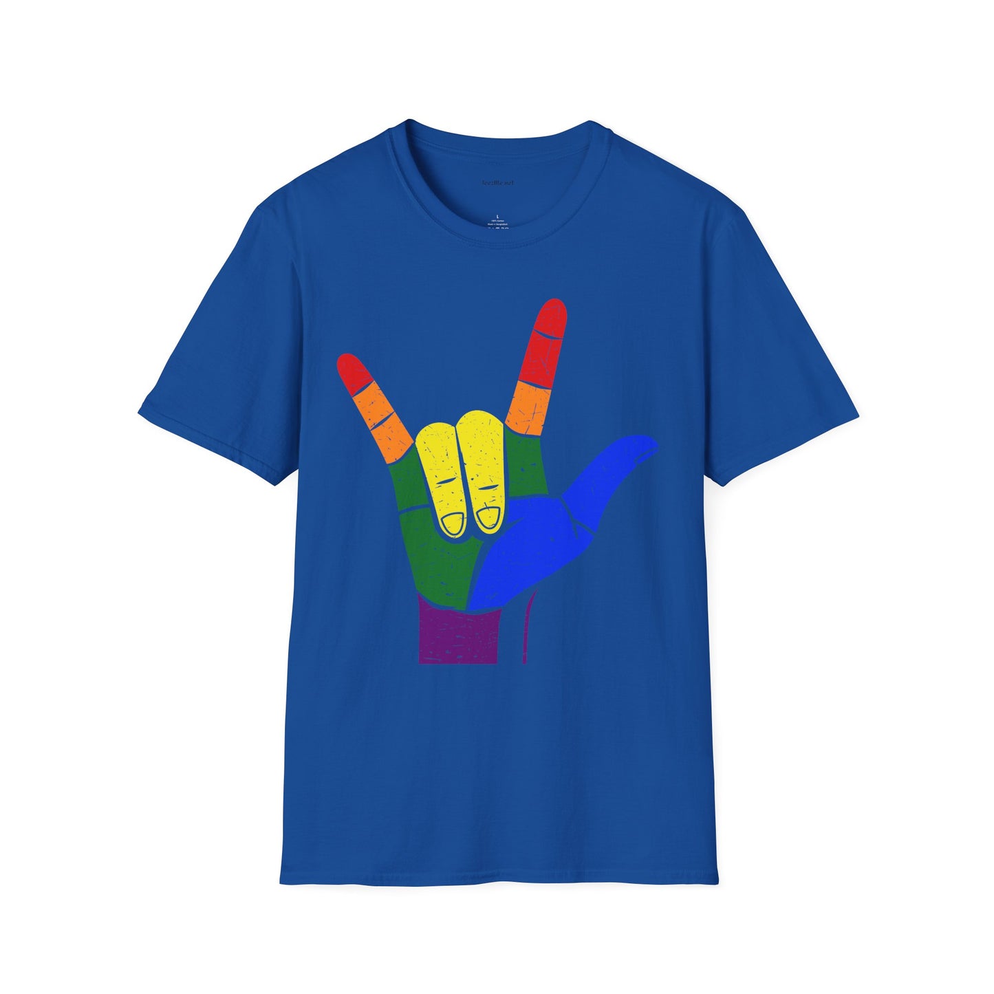 ASL Love LGBT  - Unisex Softstyle T-Shirt 100% Cotton Graphic