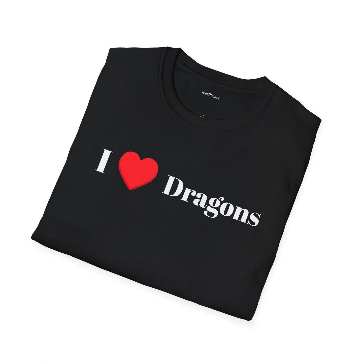 I love Dragons - Unisex Softstyle T-Shirt 100% Cotton Graphic