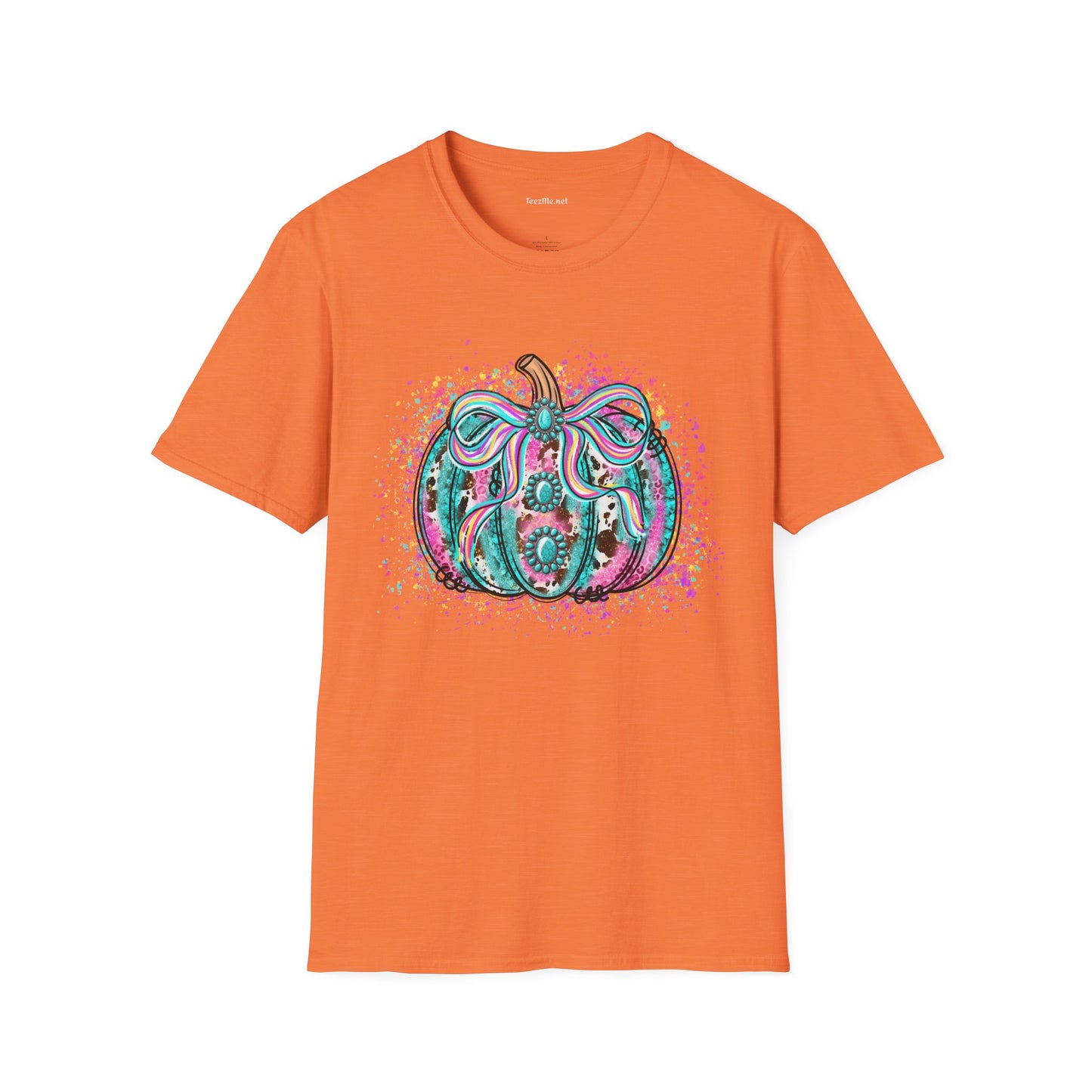 Pumpkin Colorful Unisex Softstyle T-Shirt 100% Cotton