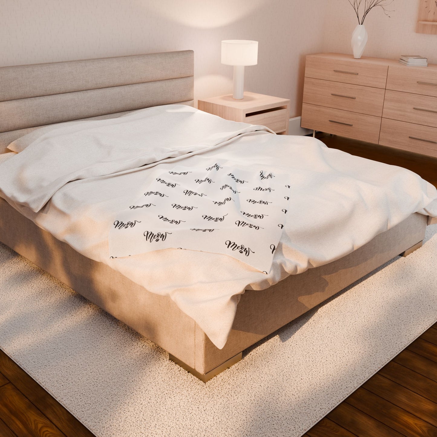 Meow - Velveteen Plush Blanket