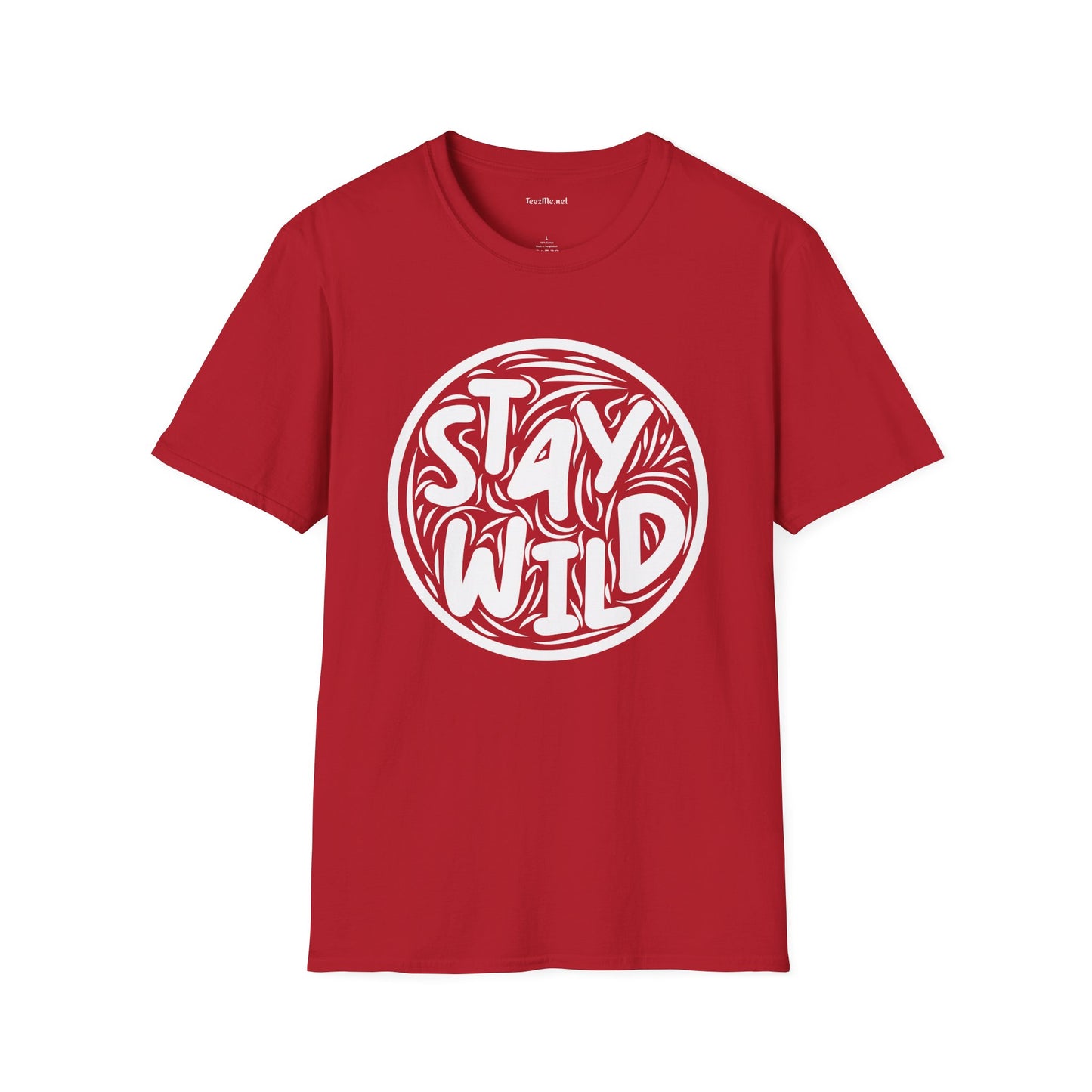 Stay Wild Retro Unisex Softstyle T-Shirt 100% Cotton