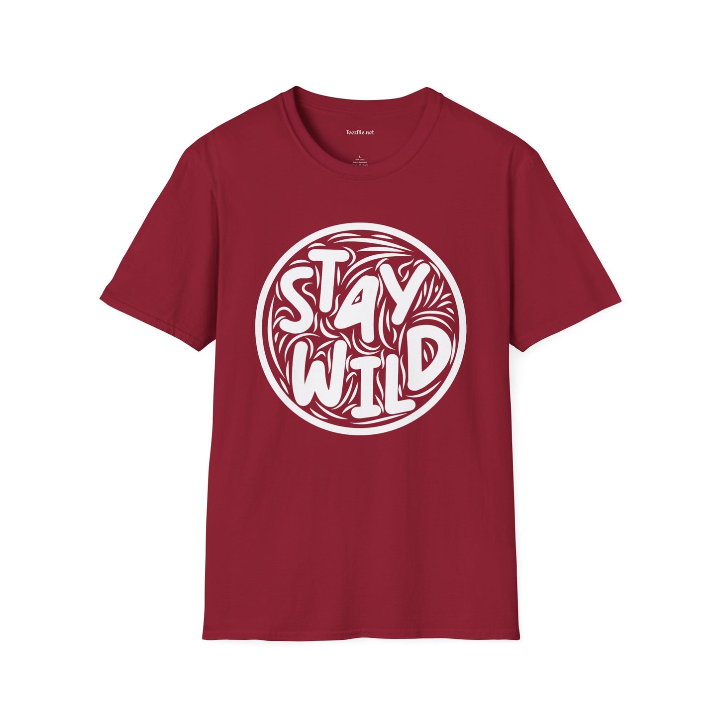 Stay Wild Retro Unisex Softstyle T-Shirt 100% Cotton