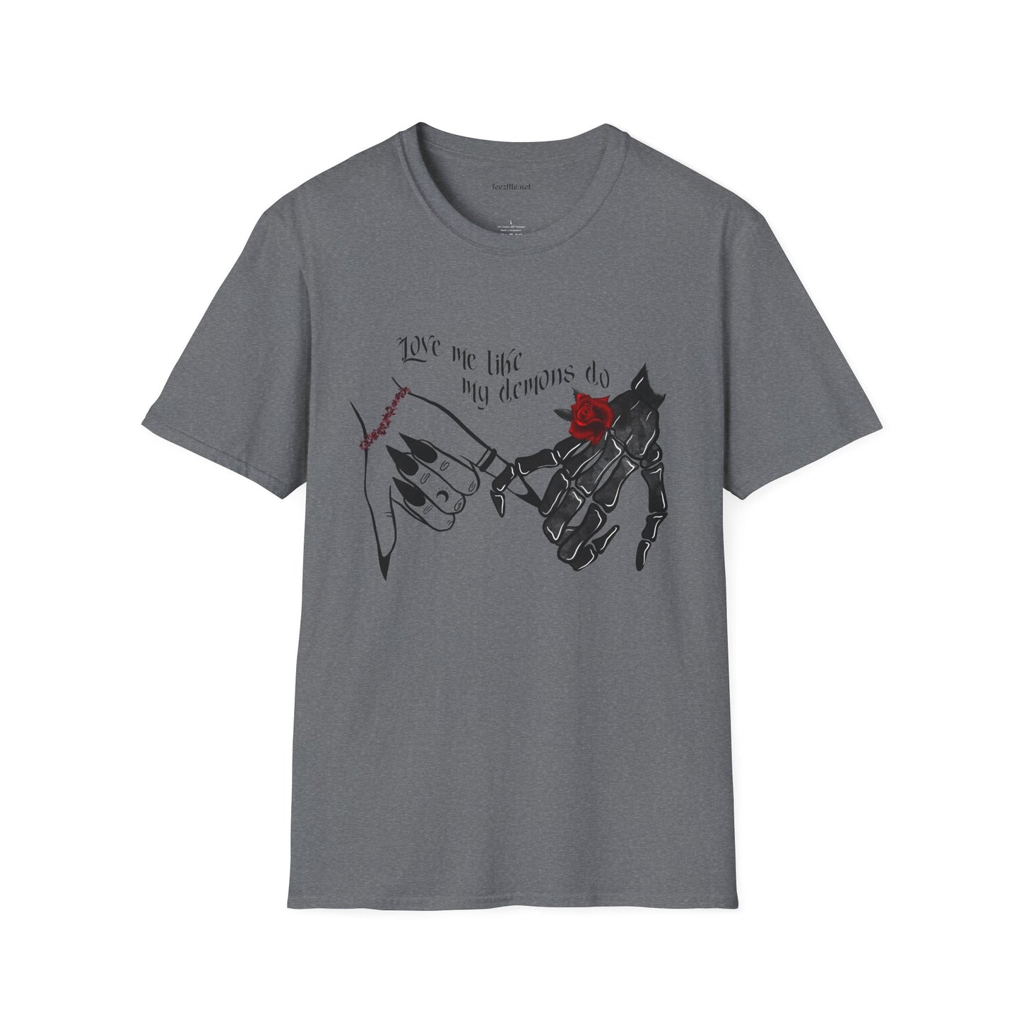 Love Me Like My Demons Do Unisex Softstyle T-Shirt 100% Cotton Graphic