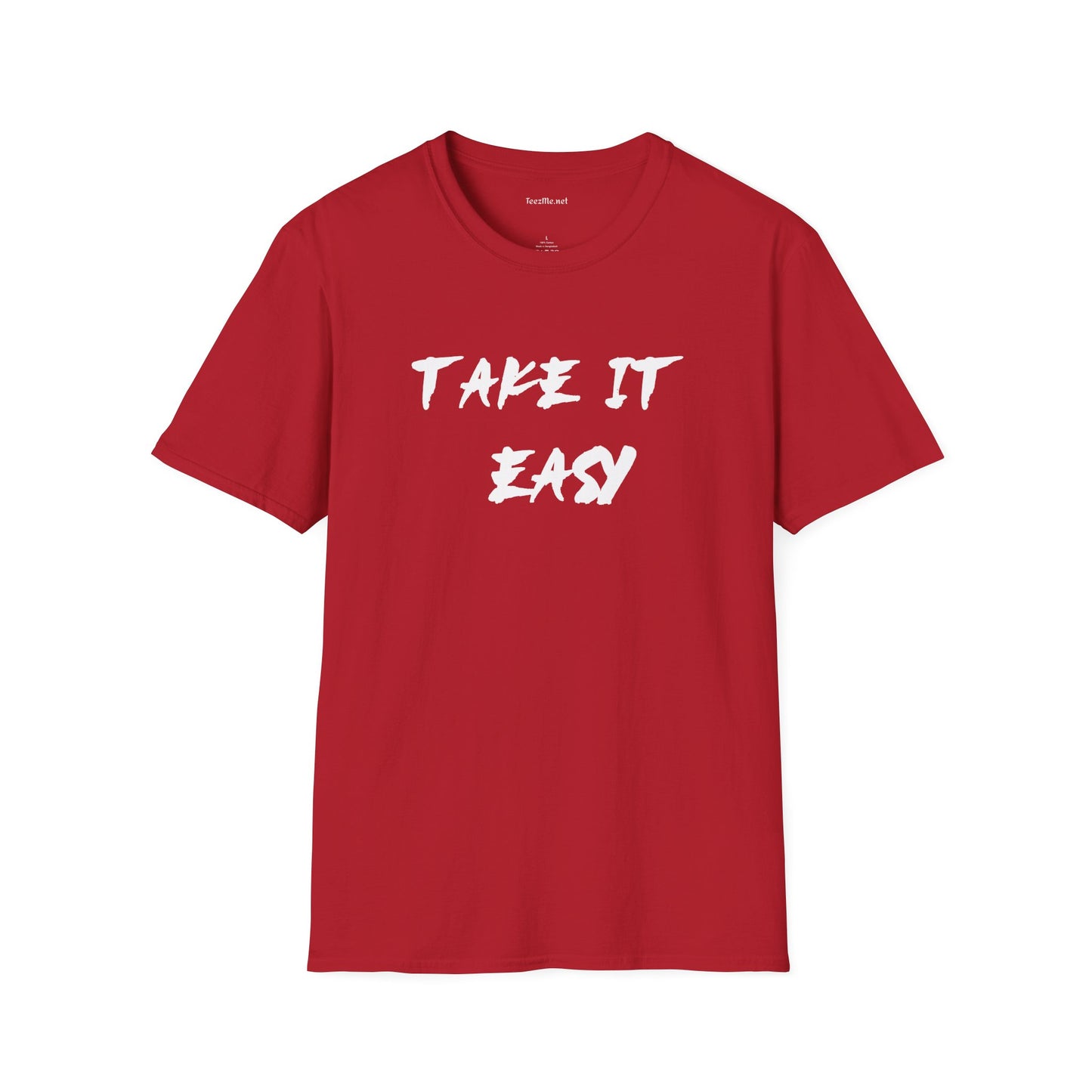 Take It Easy (white) Unisex Softstyle T-Shirt 100% Cotton