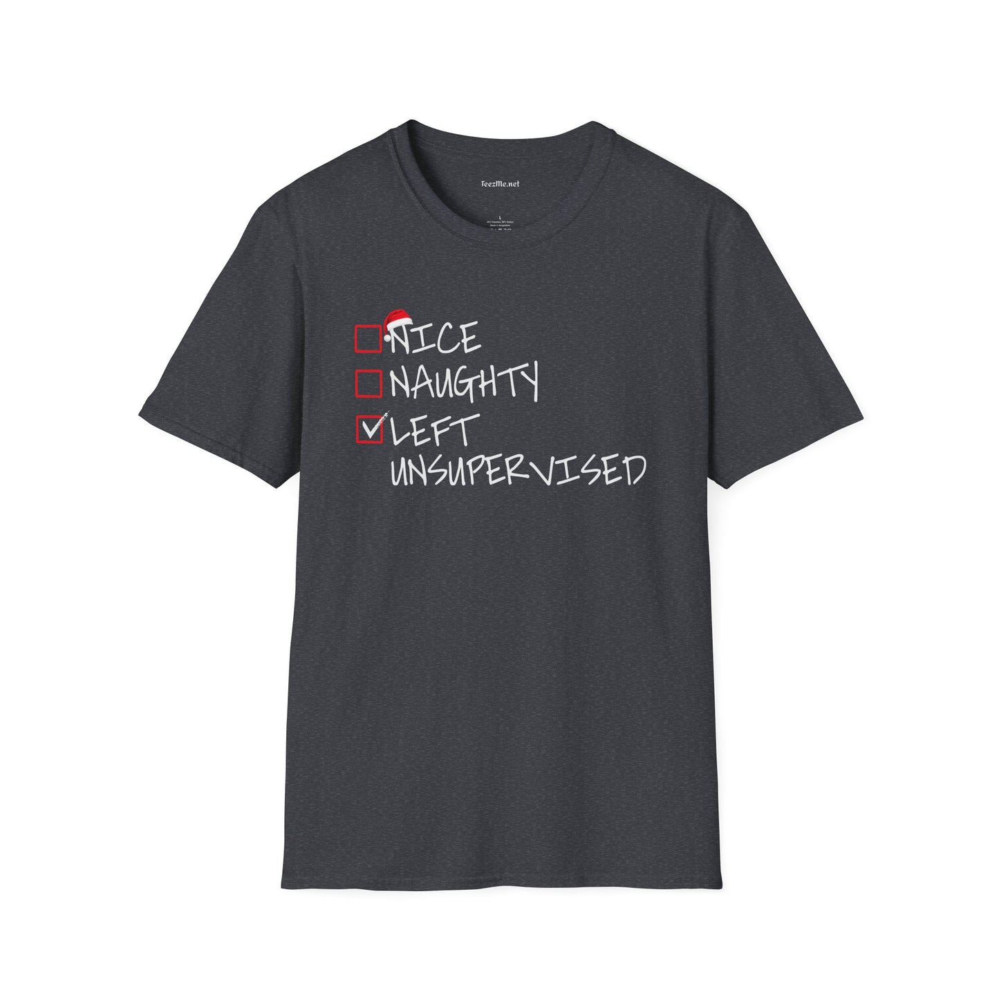 Nice Naughty Unsupervised Unisex SoftStyle T-Shirt 100% Cotton