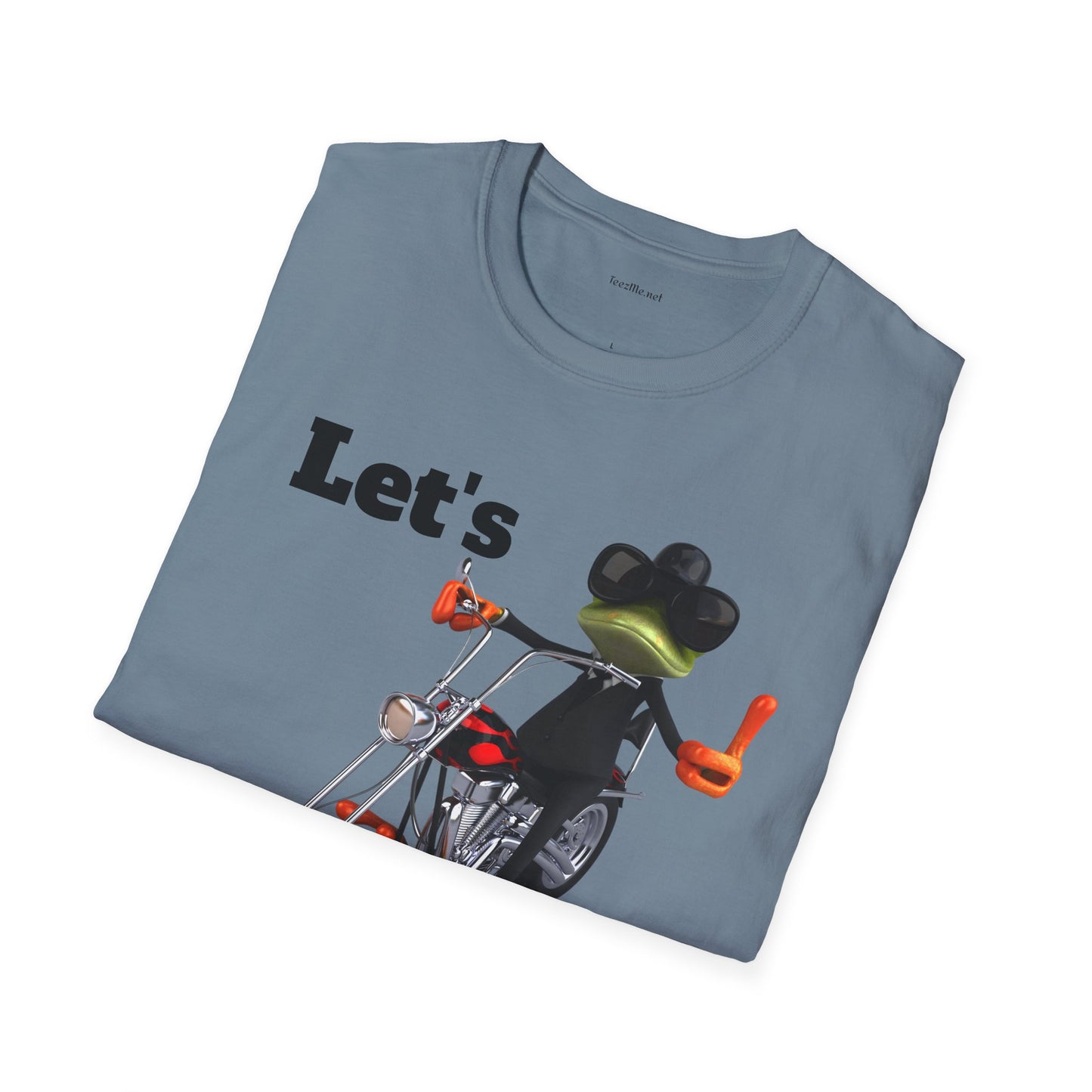 Let's Ride - Unisex Softstyle T-Shirt 100% Cotton Graphic Motorcycle Harley