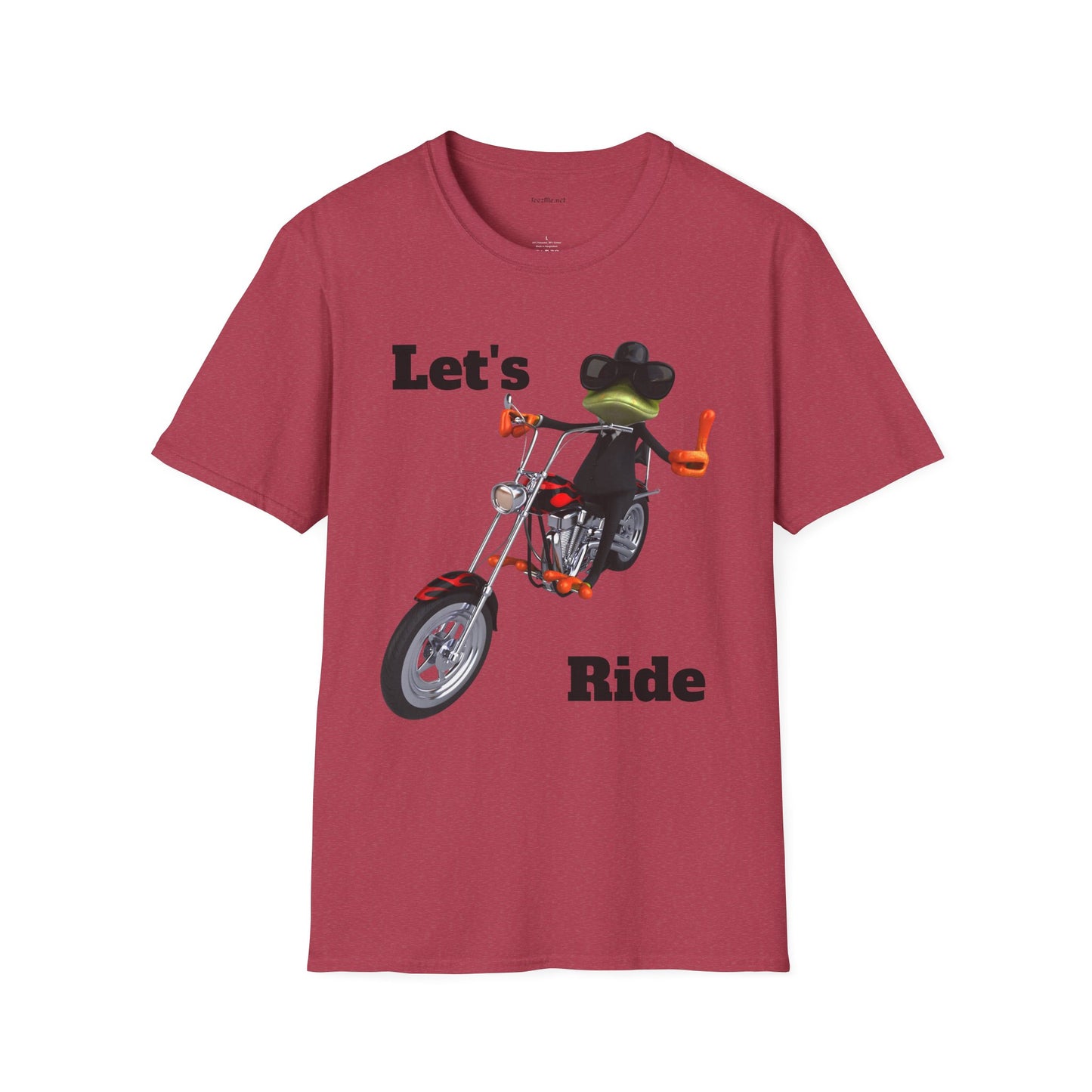 Let's Ride - Unisex Softstyle T-Shirt 100% Cotton Graphic Motorcycle Harley