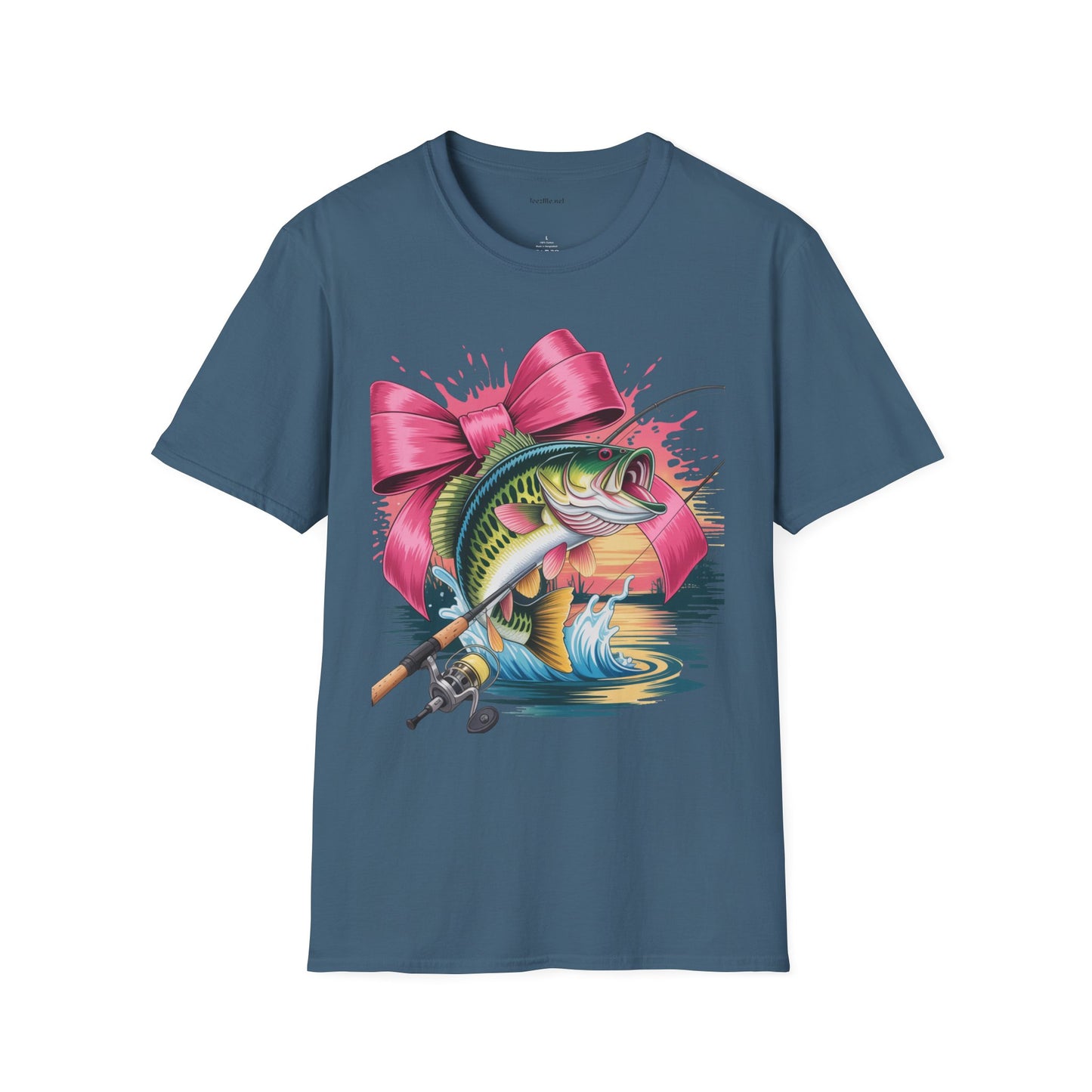 Fishing Girl - Unisex Softstyle T-Shirt 100% Cotton Graphic