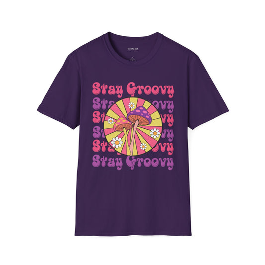 Stay Groovy Unisex Softstyle T-Shirt 100% Cotton Graphic