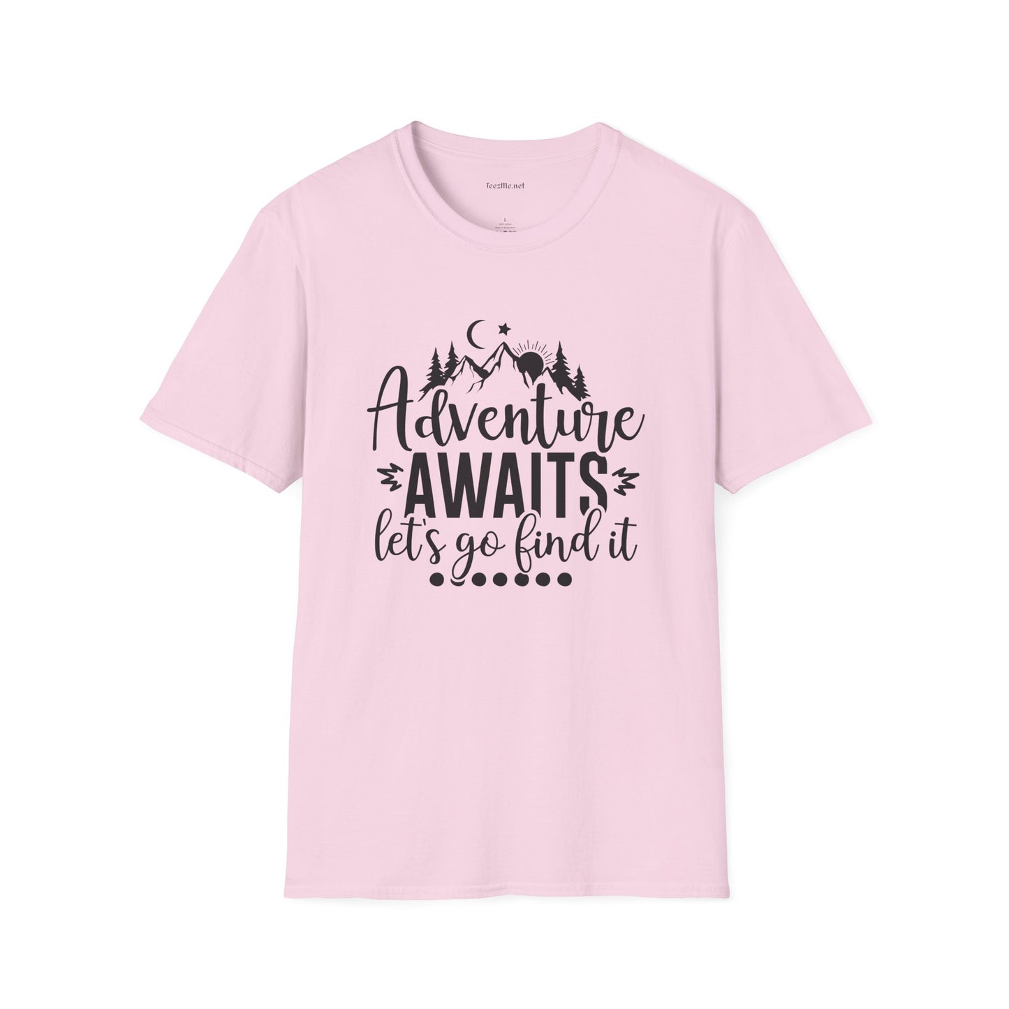 Adventure Awaits Unisex Softstyle T-Shirt 100% Cotton Graphic