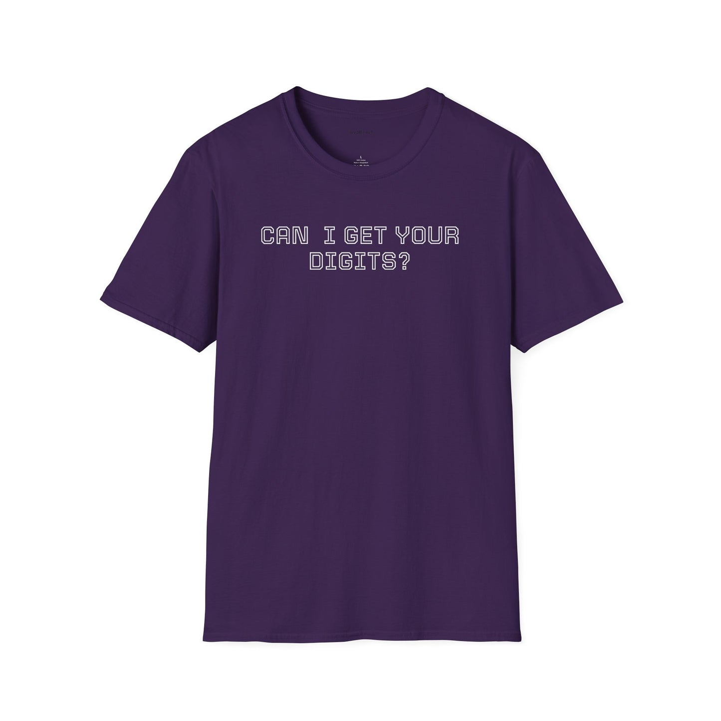 Can I get your digits? - Unisex Softstyle T-Shirt 100% Cotton Graphic