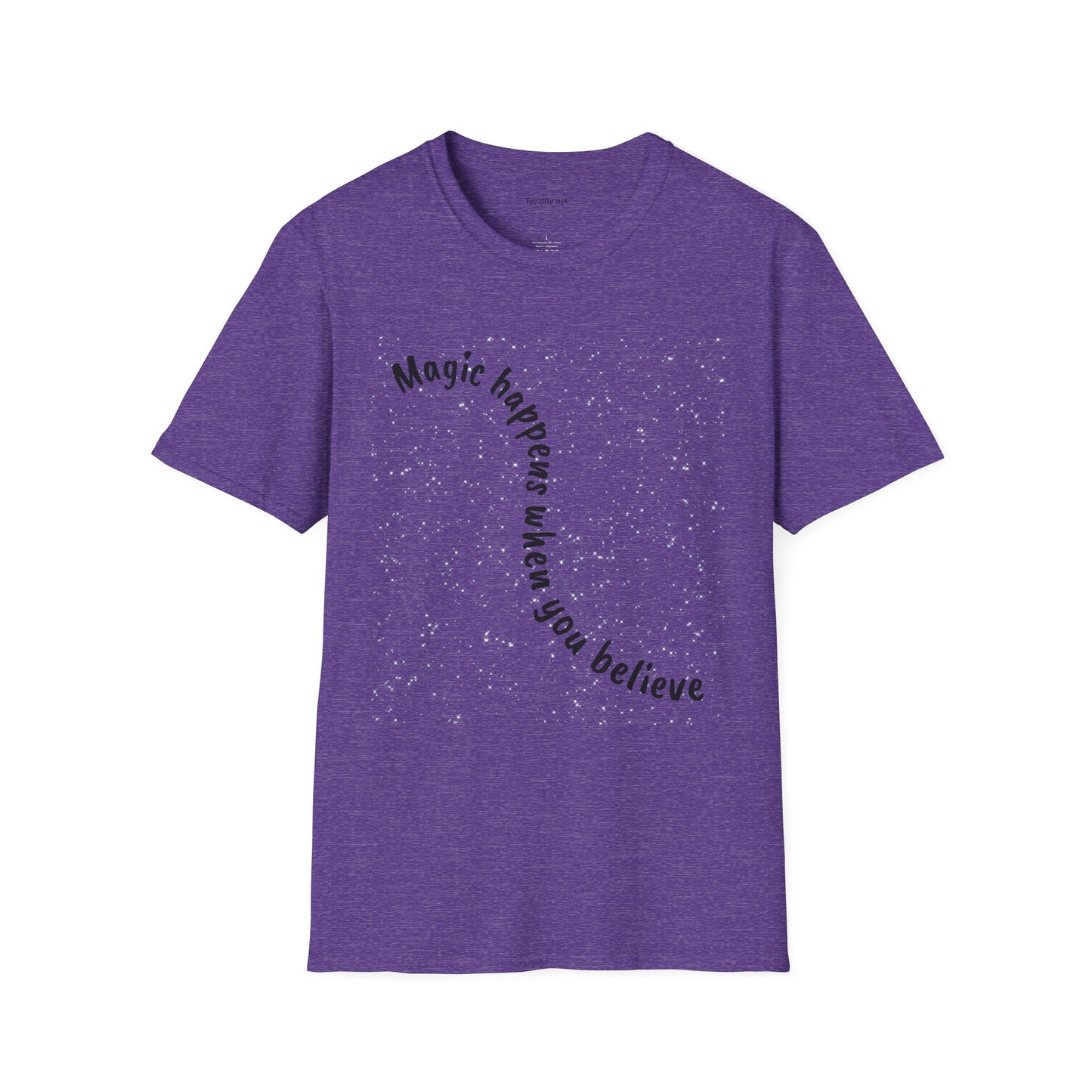 Magic happens when you believe - Unisex Softstyle T-Shirt 100% Cotton Graphic