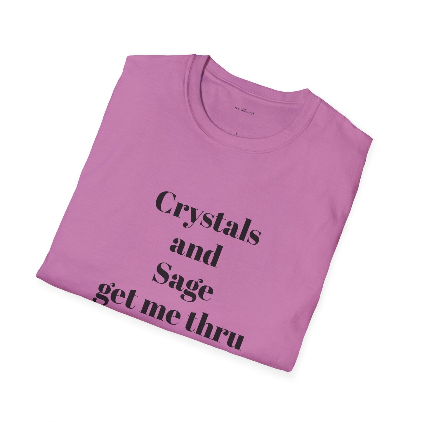 Crystals and Sage - Unisex Softstyle T-Shirt 100% Cotton Graphic
