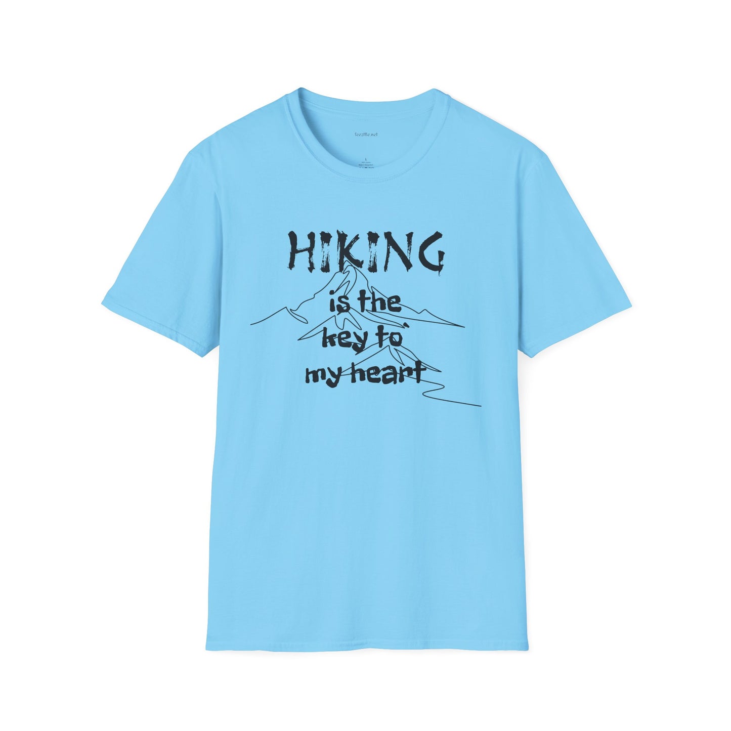 Hiking is the key to my heart - Unisex Softstyle T-Shirt 100% Cotton Graphic