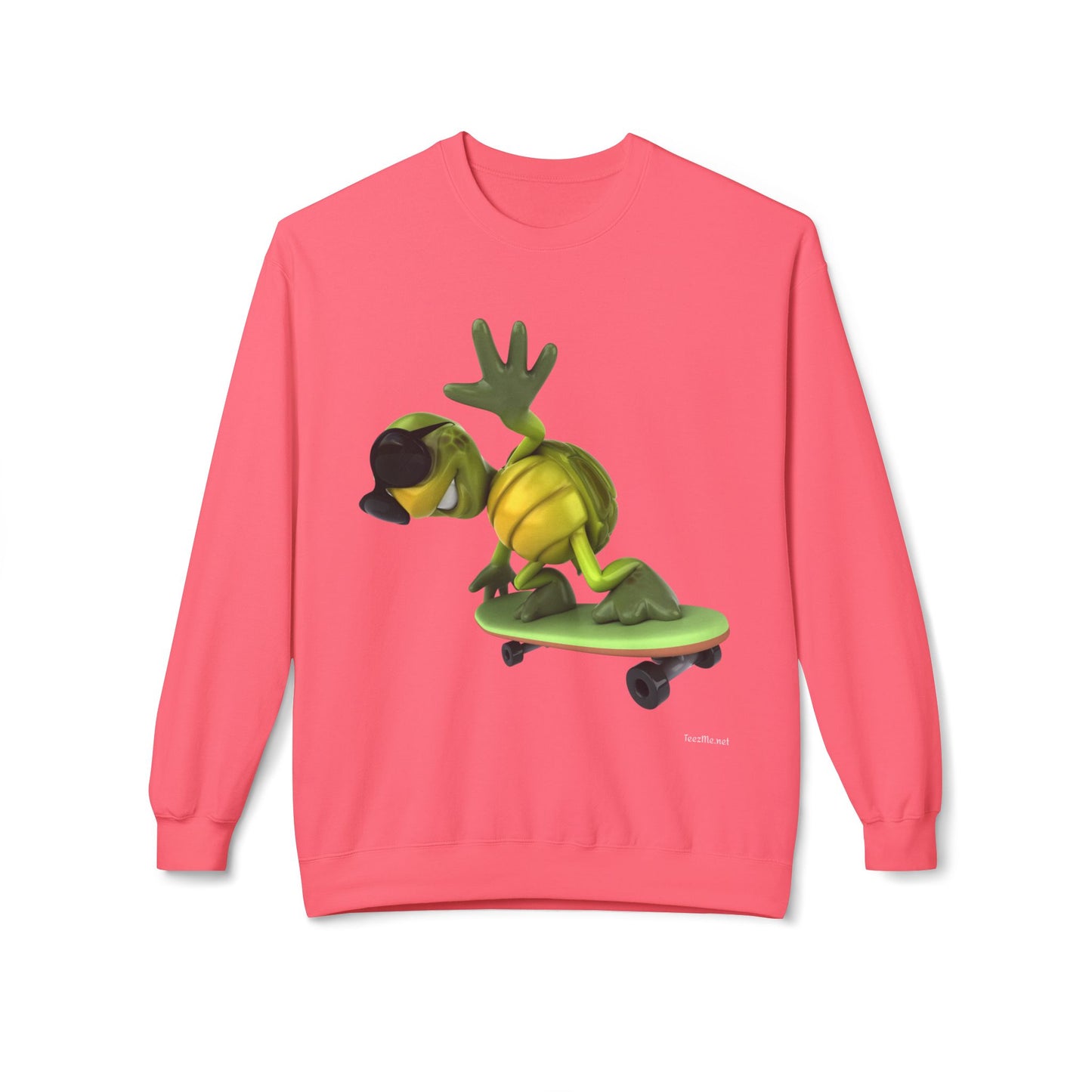 Turtle Skate - Unisex Midweight Softstyle Fleece Crewneck Sweatshirt