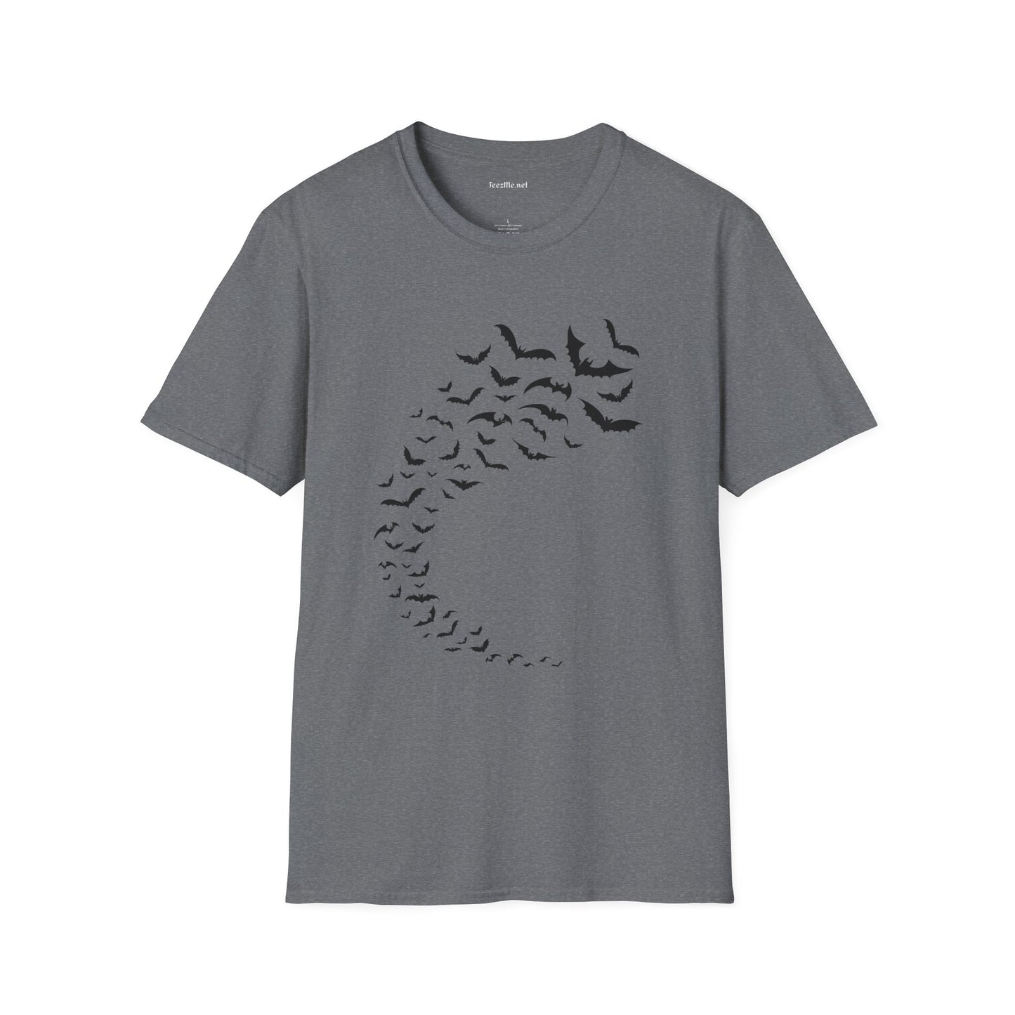 Bats in Flight Unisex Softstyle T-Shirt 100% Cotton Graphic