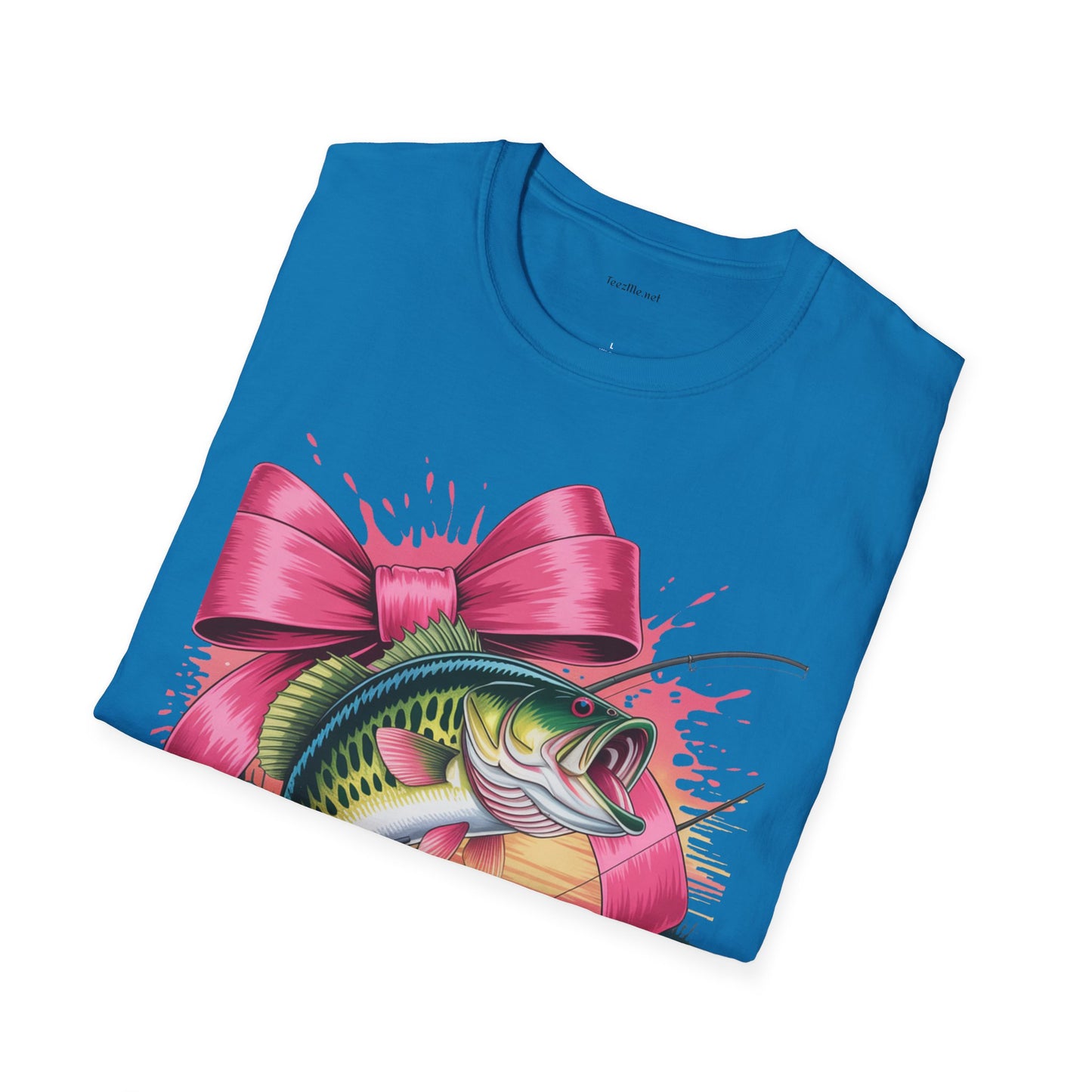 Fishing Girl - Unisex Softstyle T-Shirt 100% Cotton Graphic