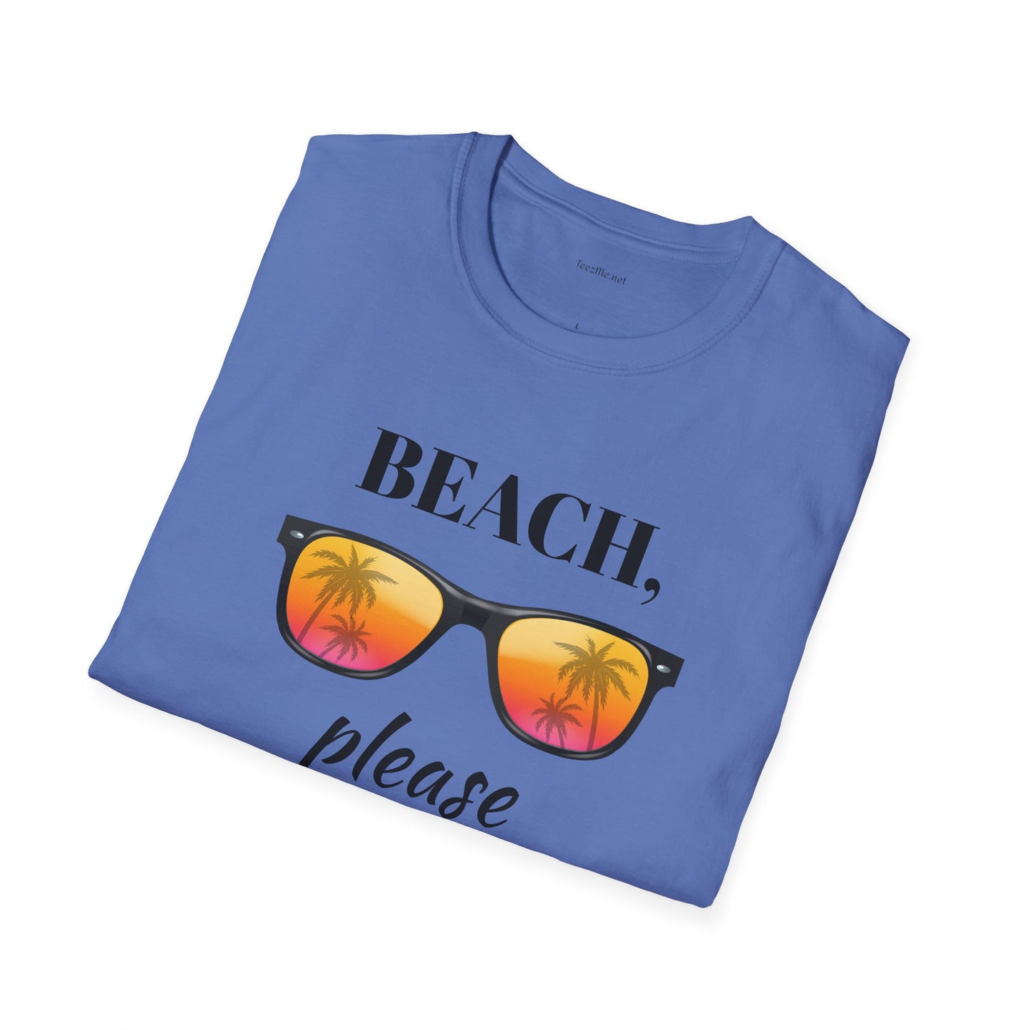 Beach please - Unisex Softstyle T-Shirt 100% Cotton Graphic
