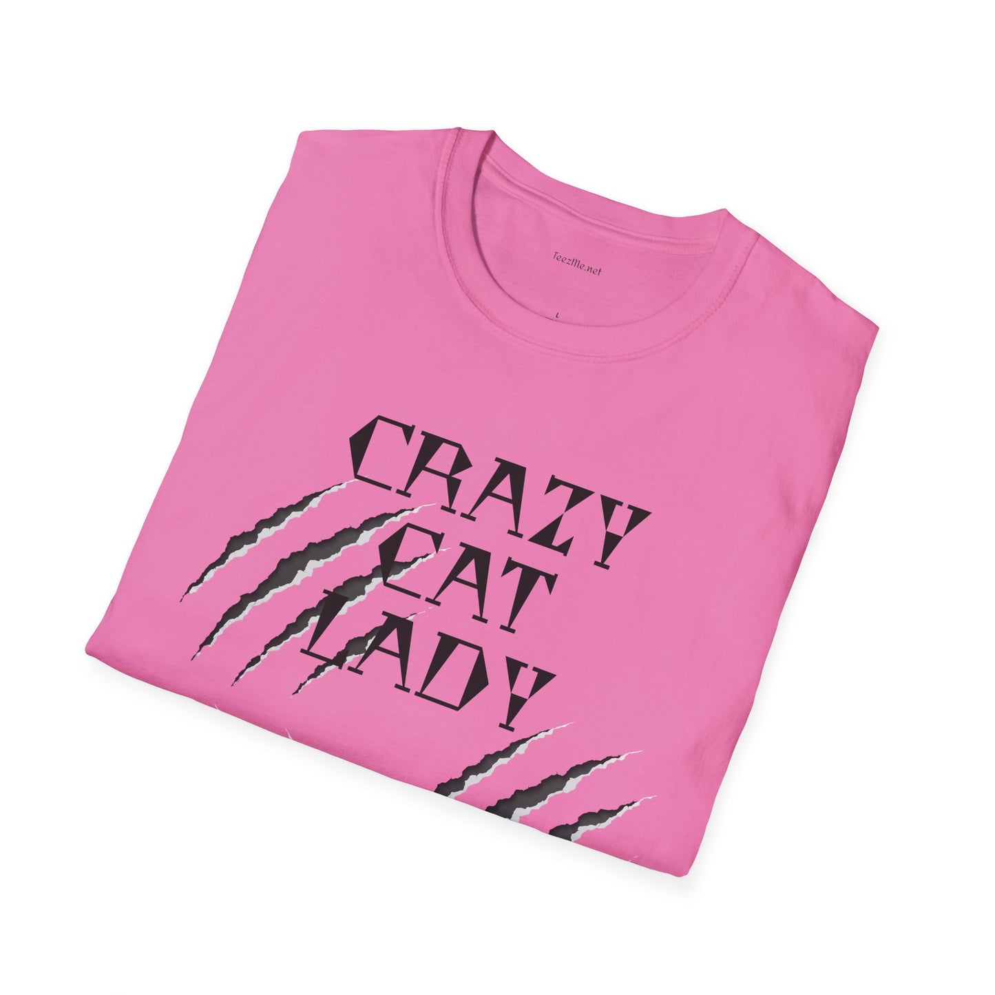 Crazy Cat Lady - Unisex Softstyle T-Shirt 100% Cotton Graphic