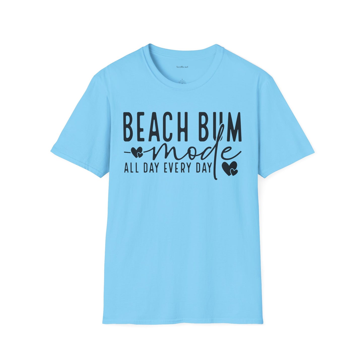 Beach Bum - Unisex Softstyle T-Shirt 100% Cotton Graphic