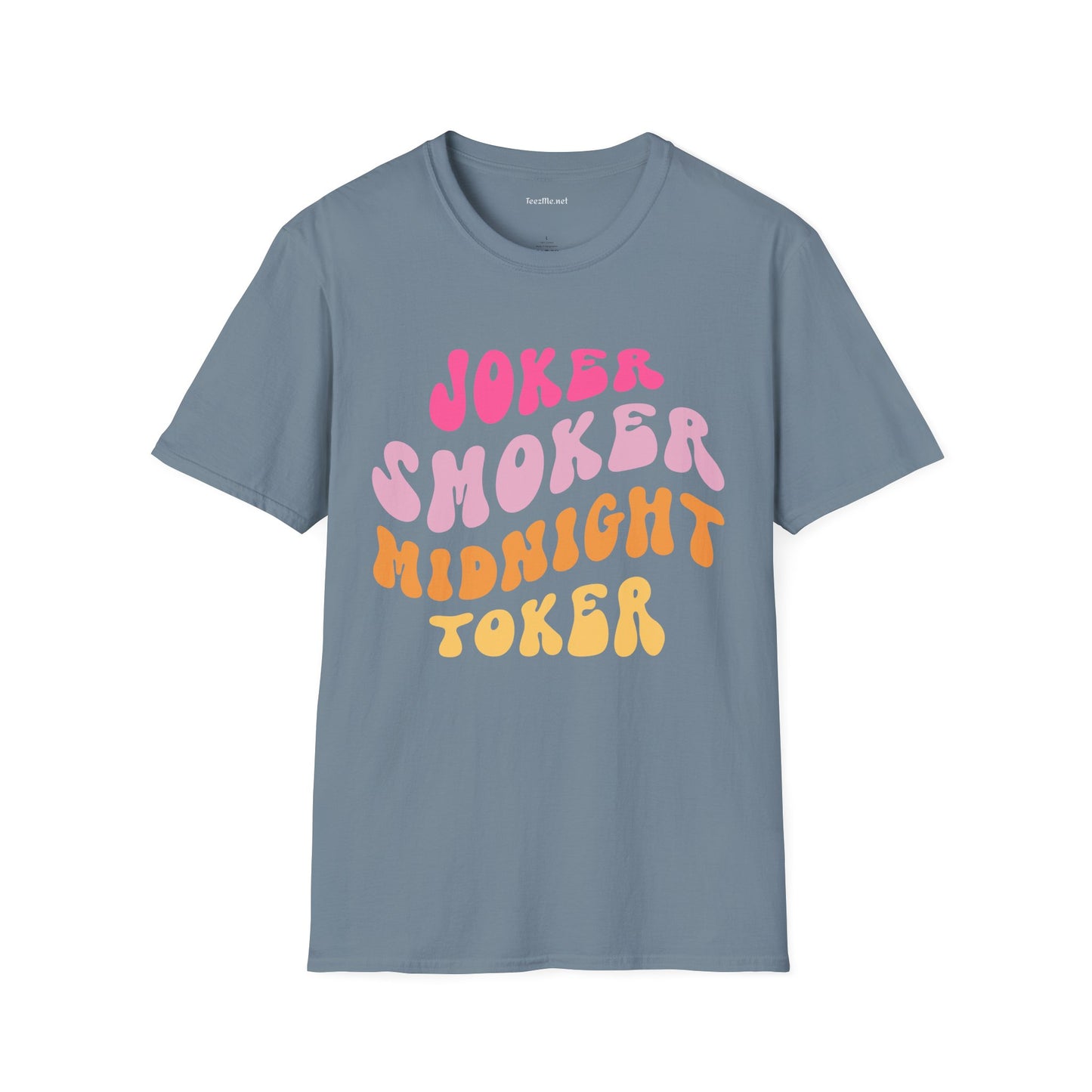 Joker Smoker Midnight Toker Unisex Softstyle T-Shirt 100% Cotton Graphic
