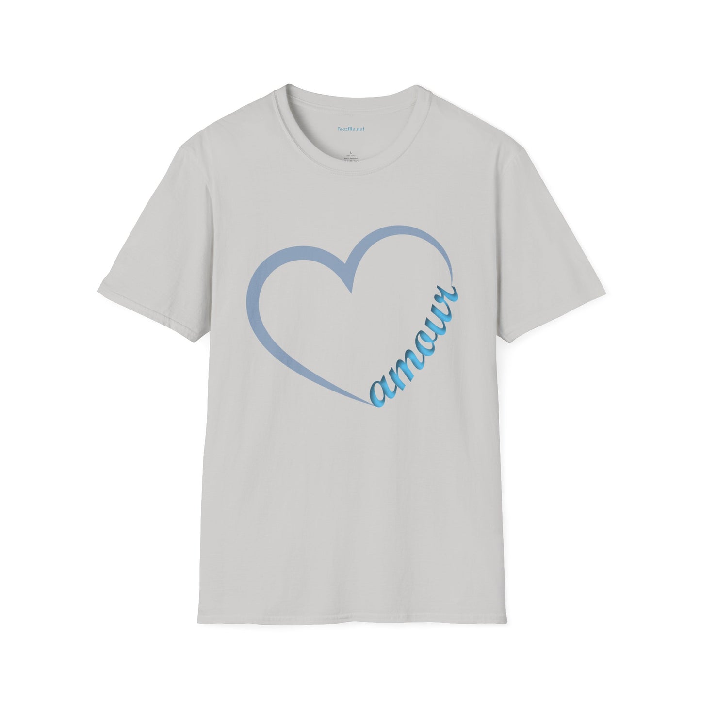 Amour (Turquoise) Unisex Softstyle T-Shirt 100% Cotton Graphic