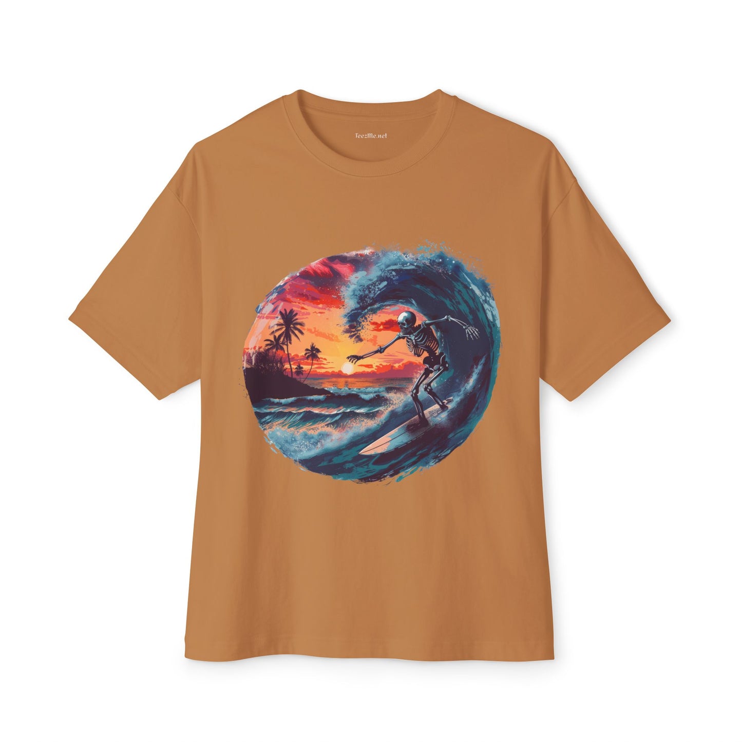 Skeleton Surfing2 - Unisex Oversized Boxy Tee