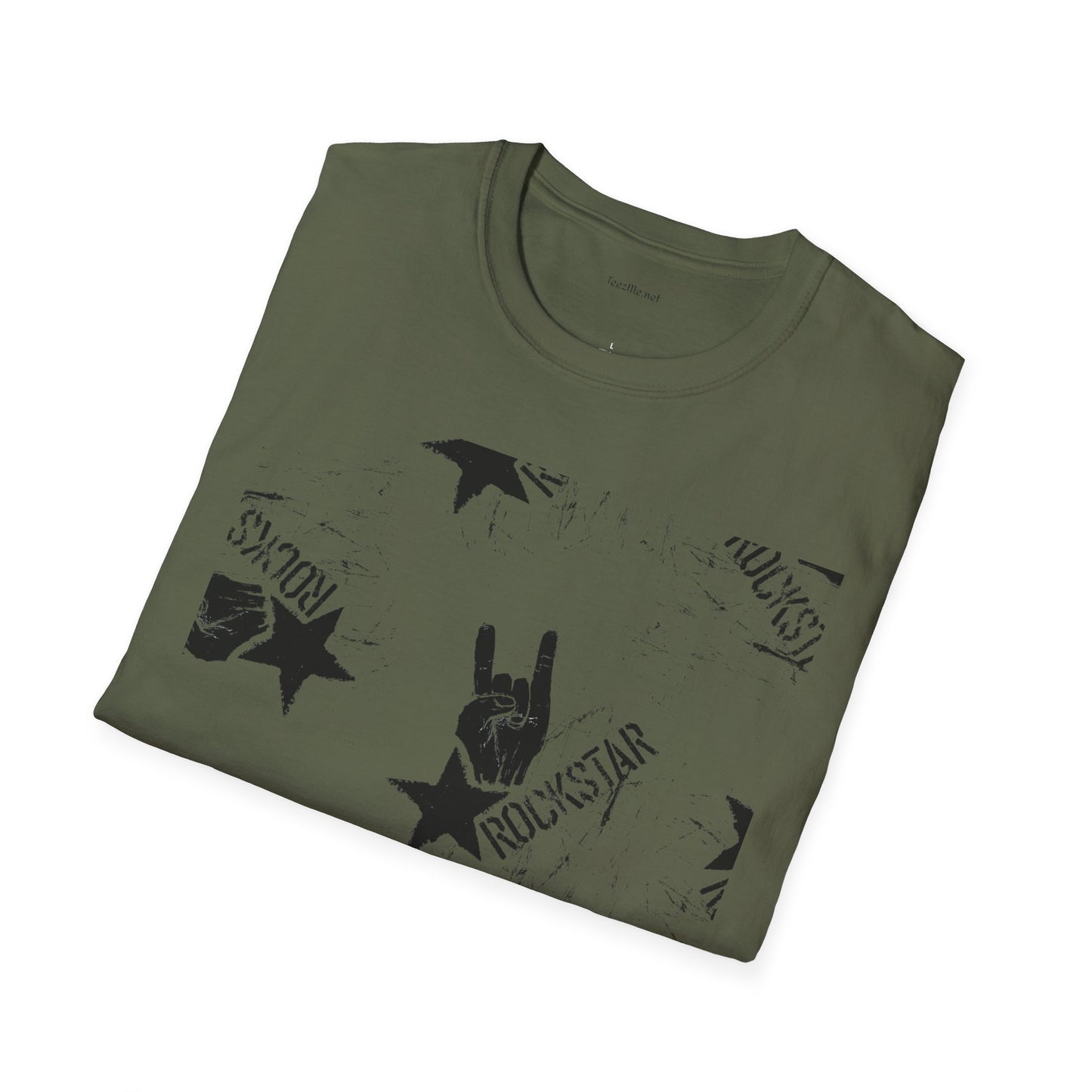 ROCK STAR illustation - Unisex Softstyle T-Shirt 100% Cotton Graphic