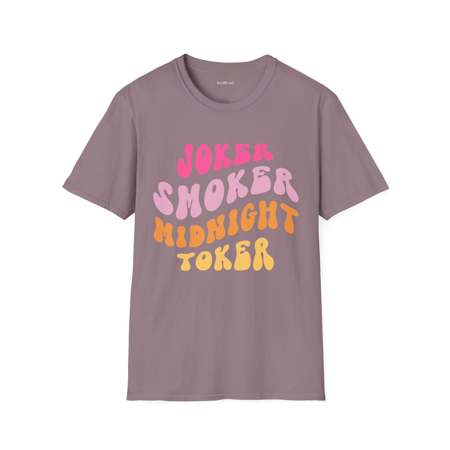 Joker Smoker Midnight Toker Unisex Softstyle T-Shirt 100% Cotton Graphic