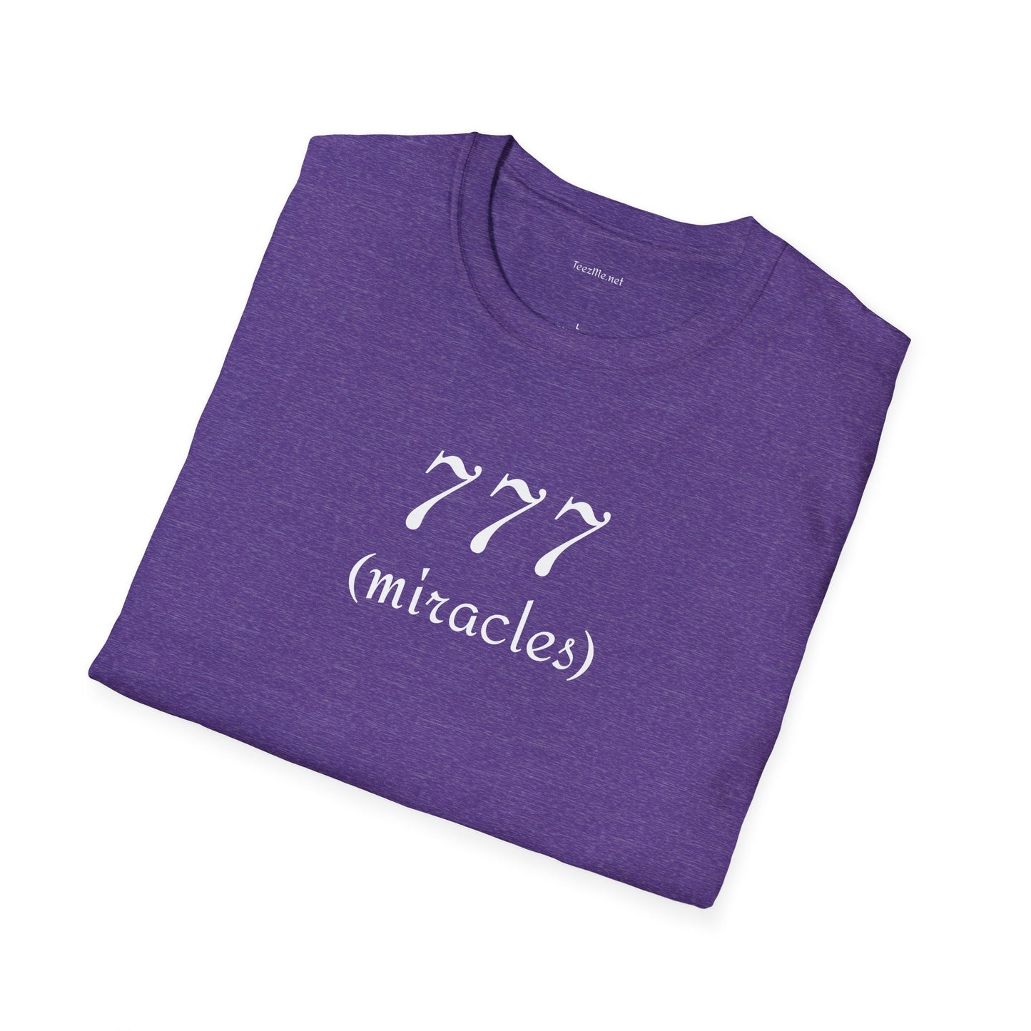 777 (miracles) - Unisex Softstyle T-Shirt 100% Cotton Graphic #angel numbers