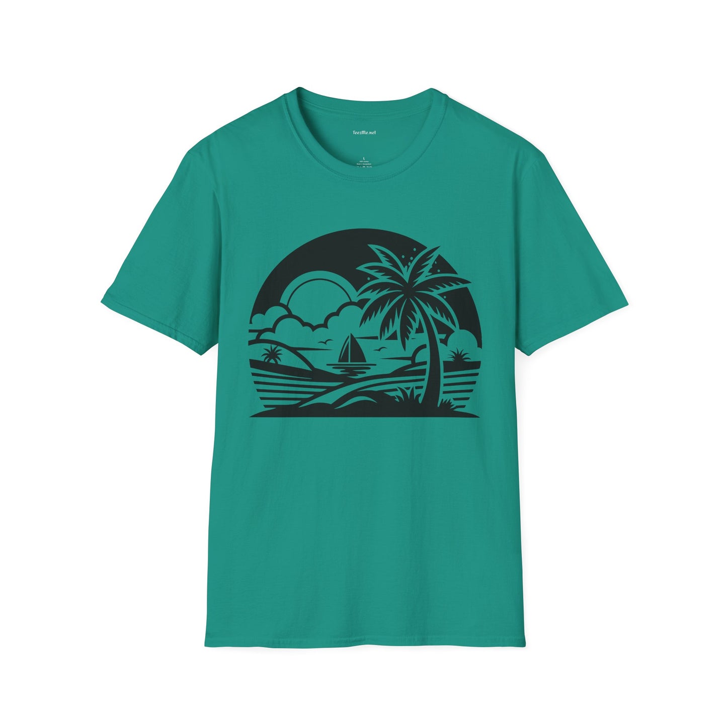 Beach Sunrise - Unisex Softstyle T-Shirt 100% Cotton Graphic