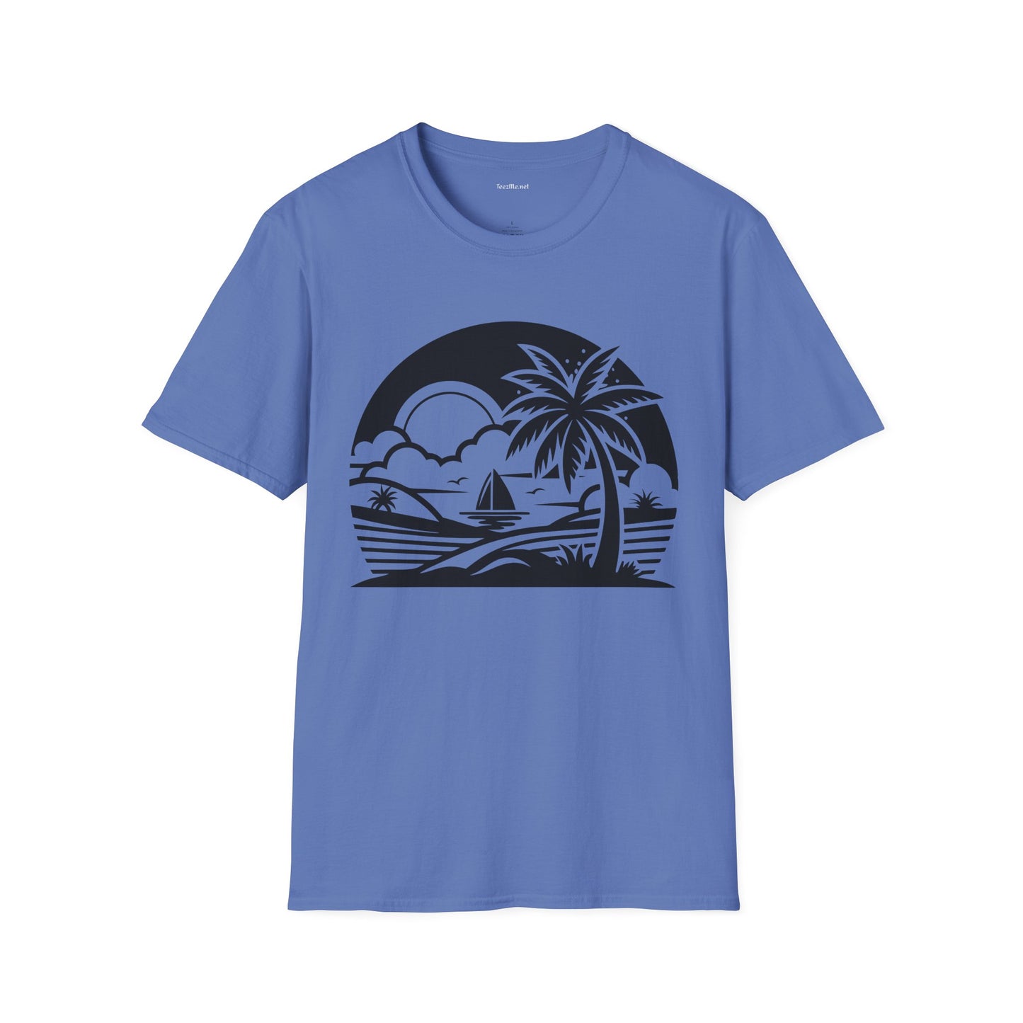 Beach Sunrise - Unisex Softstyle T-Shirt 100% Cotton Graphic