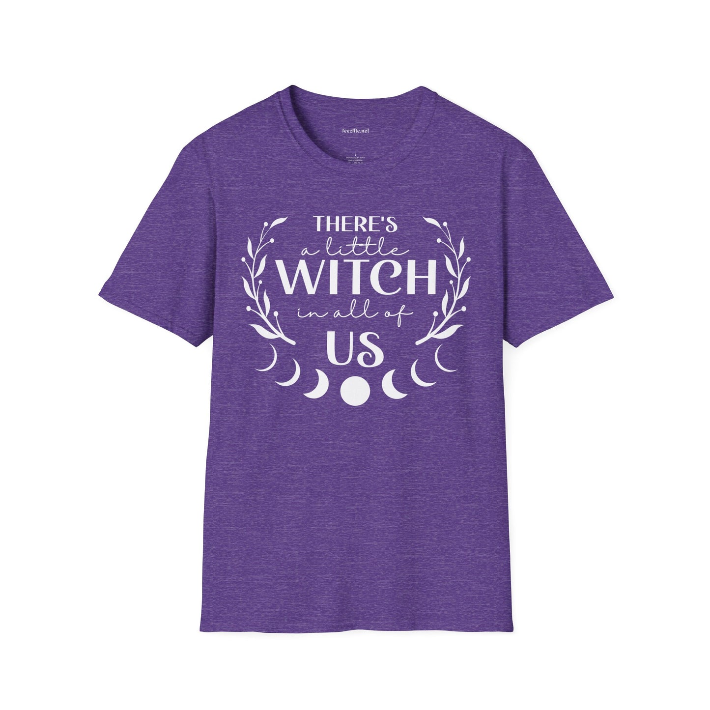 There's a Little Witch in All of Us Unisex Softstyle T-Shirt 100% Cotton Graphic