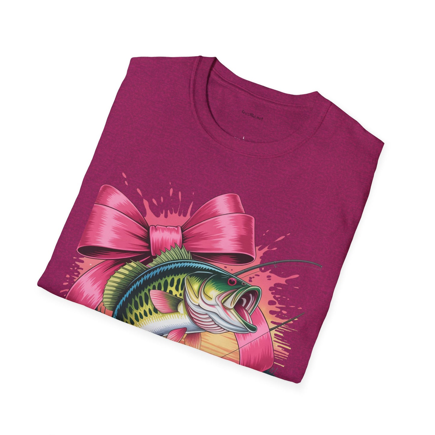 Fishing Girl - Unisex Softstyle T-Shirt 100% Cotton Graphic
