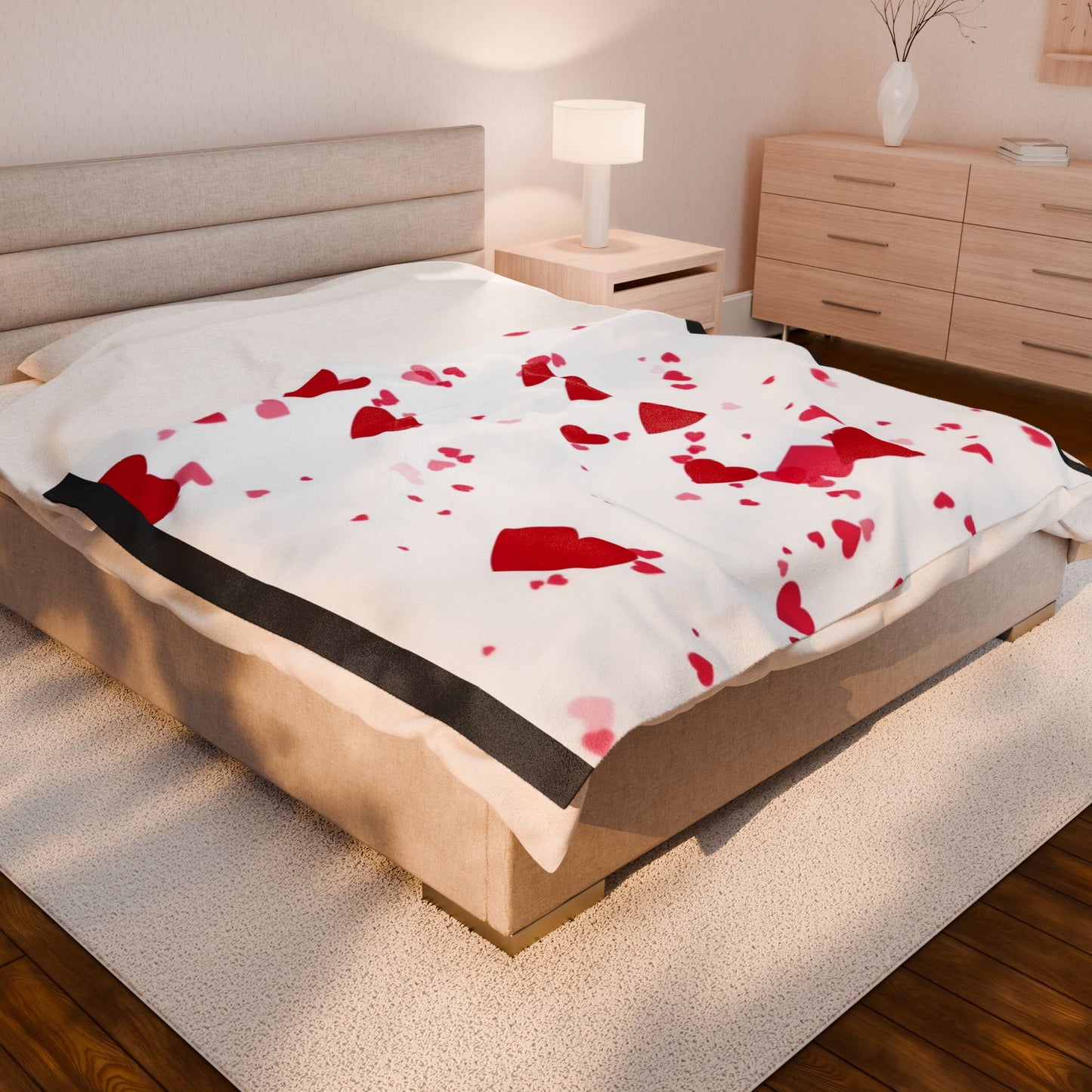 Hearts - Velveteen Plush Blanket Graphic