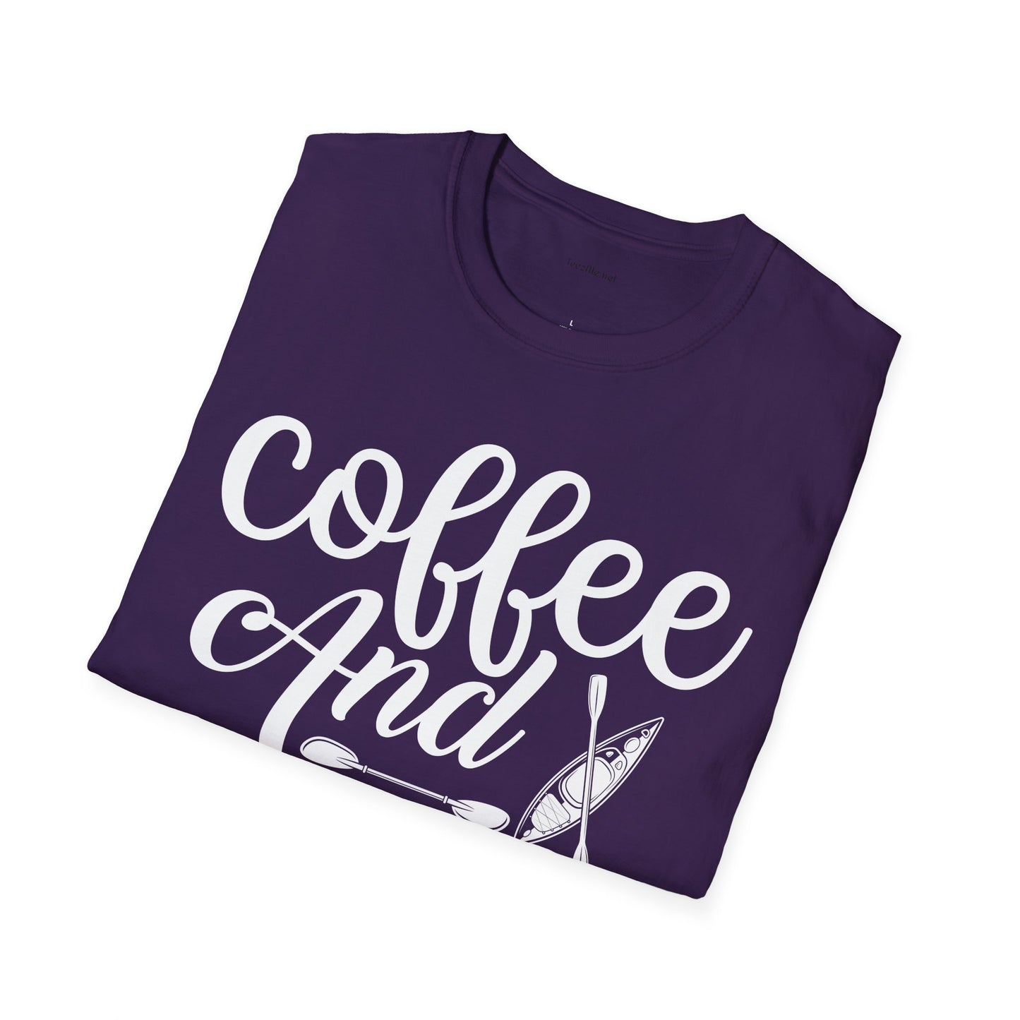 Coffee and Kayaks - Unisex Softstyle T-Shirt 100% Cotton Graphic