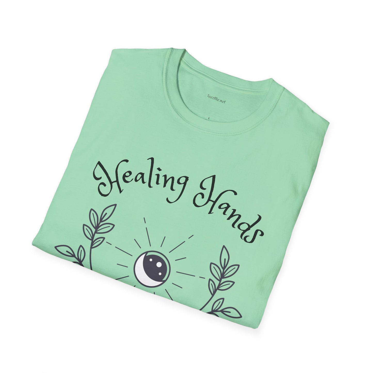 Healing Hands - Unisex Softstyle T-Shirt 100% Cotton Graphic #Reiki